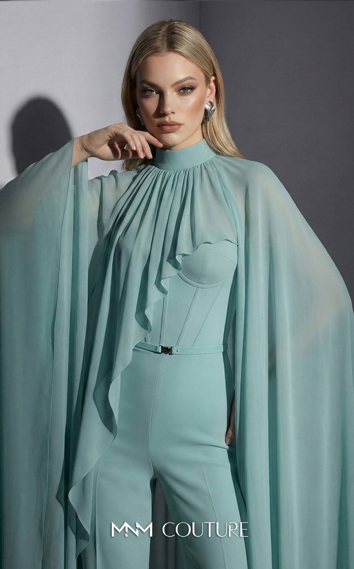Eli The Label E0143 Draped Column Evening Gown