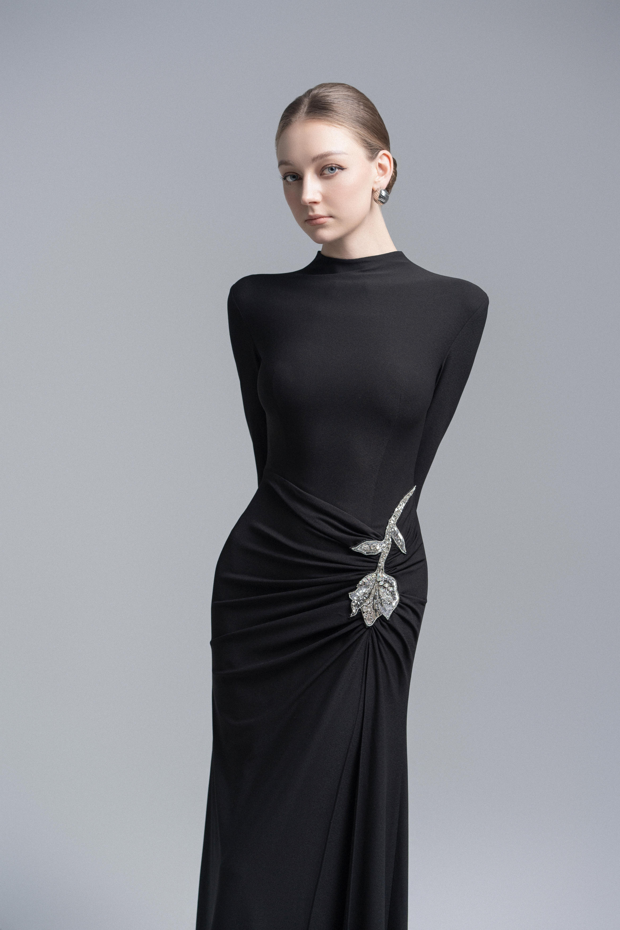 Elysian Bodice Mermaid Dress in Black