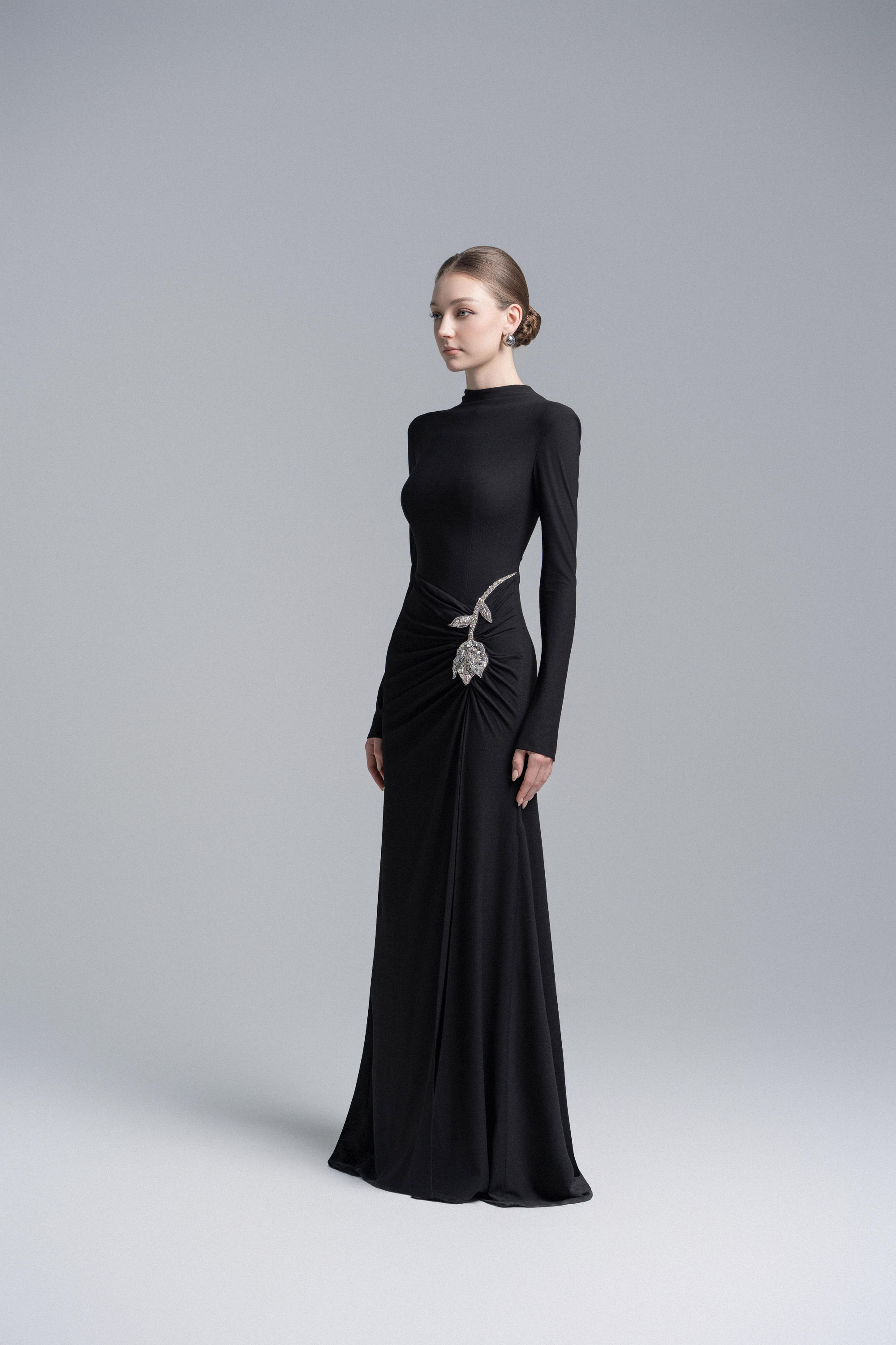 Elysian Bodice Mermaid Dress in Black