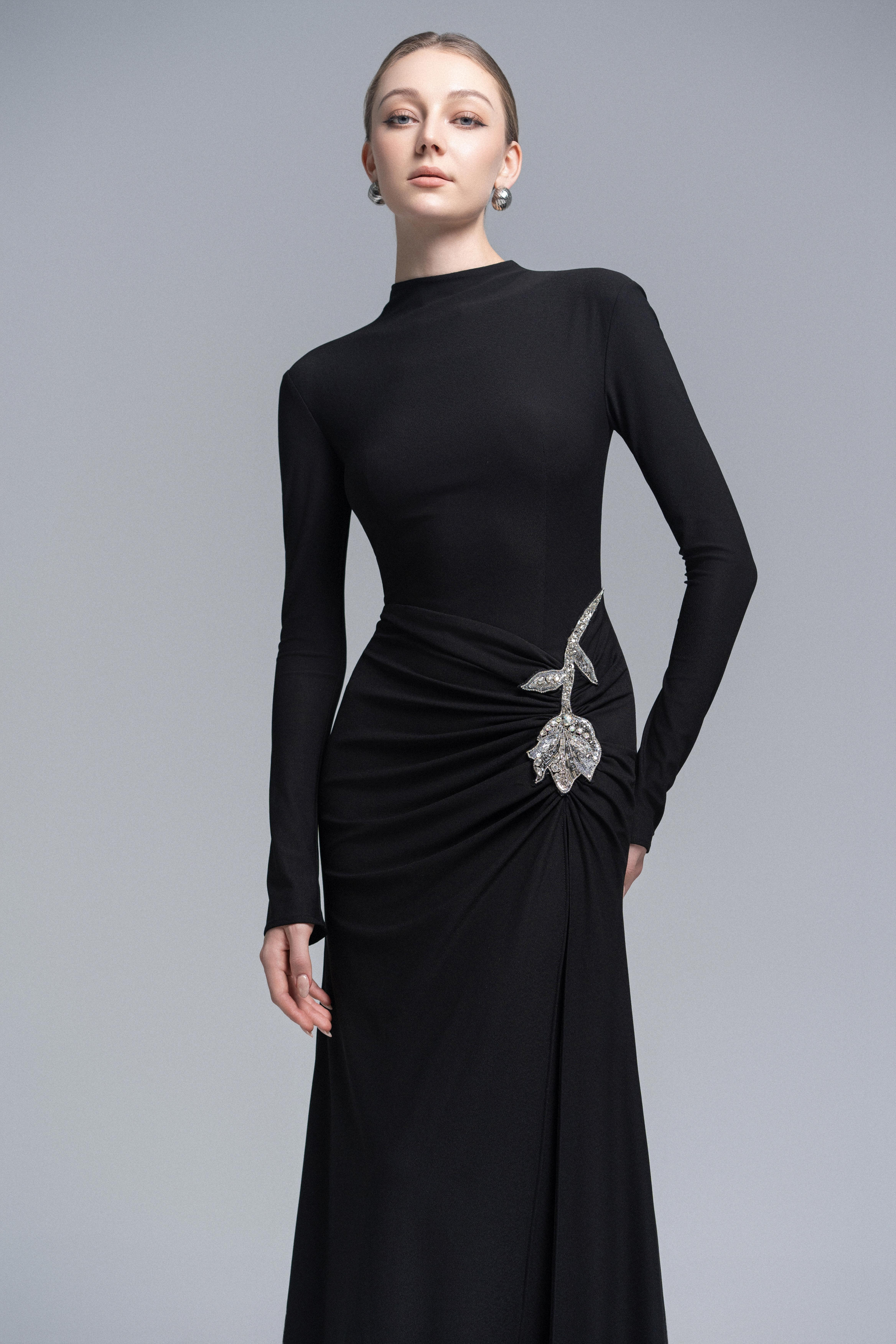 Elysian Bodice Mermaid Dress in Black