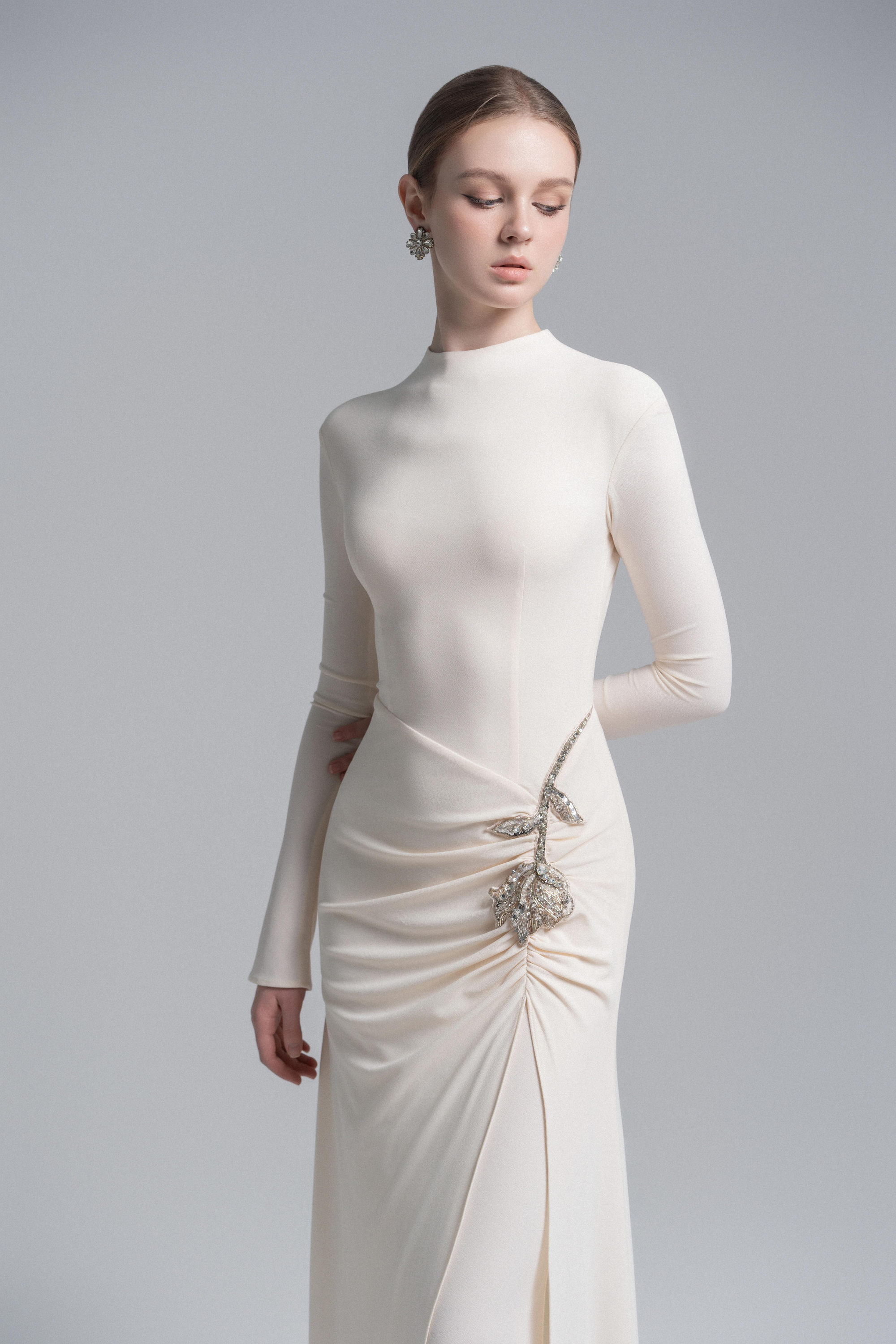 Elysian Bodice Mermaid Dress in Cream