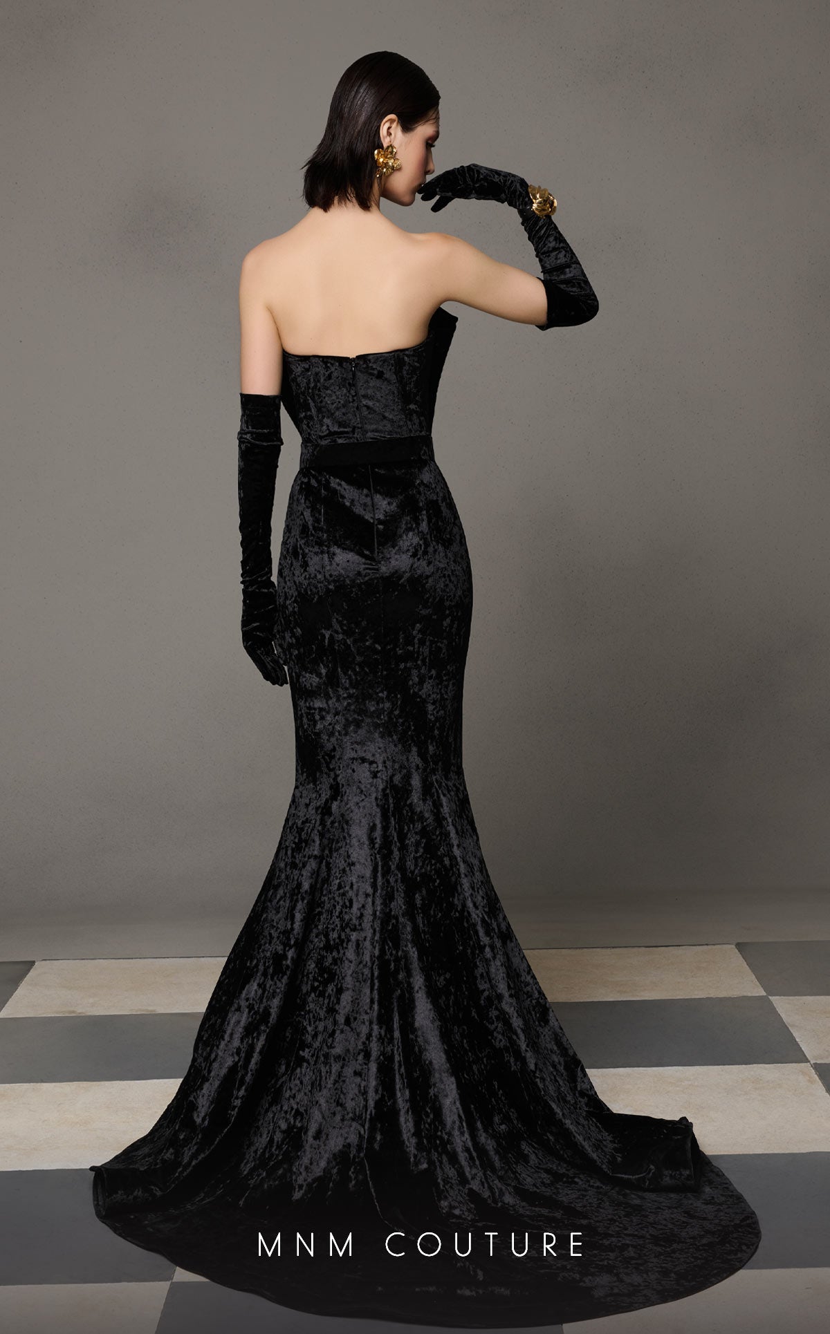 Emerald Strapless Evening Gown N0631