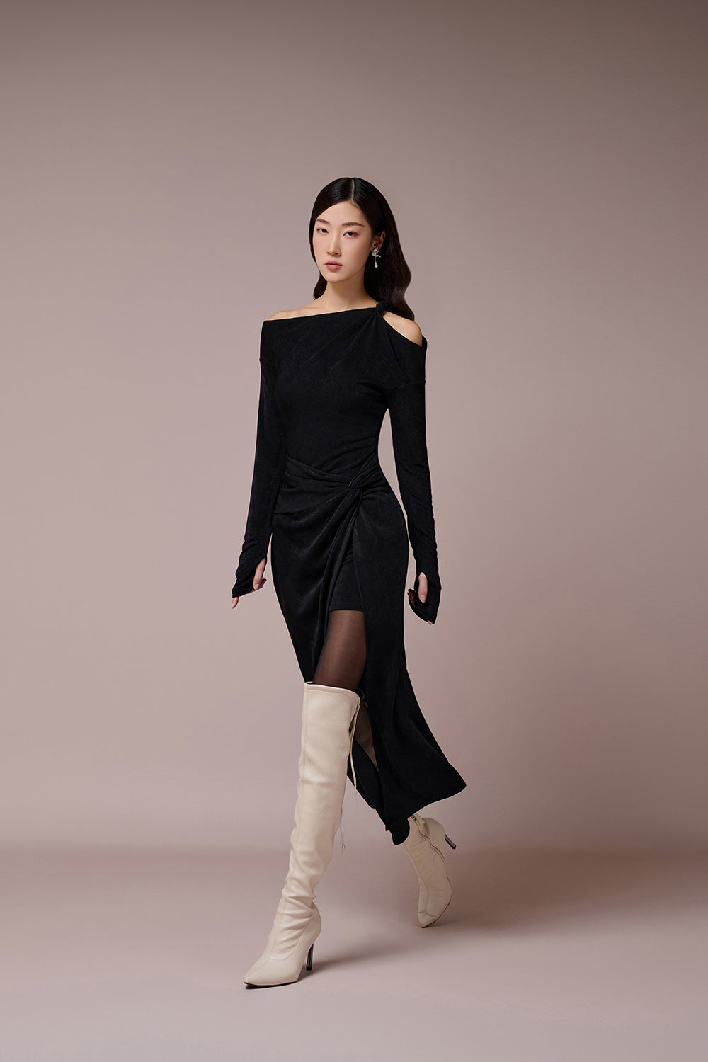Emilia Off-the-shoulder Pencil Dress