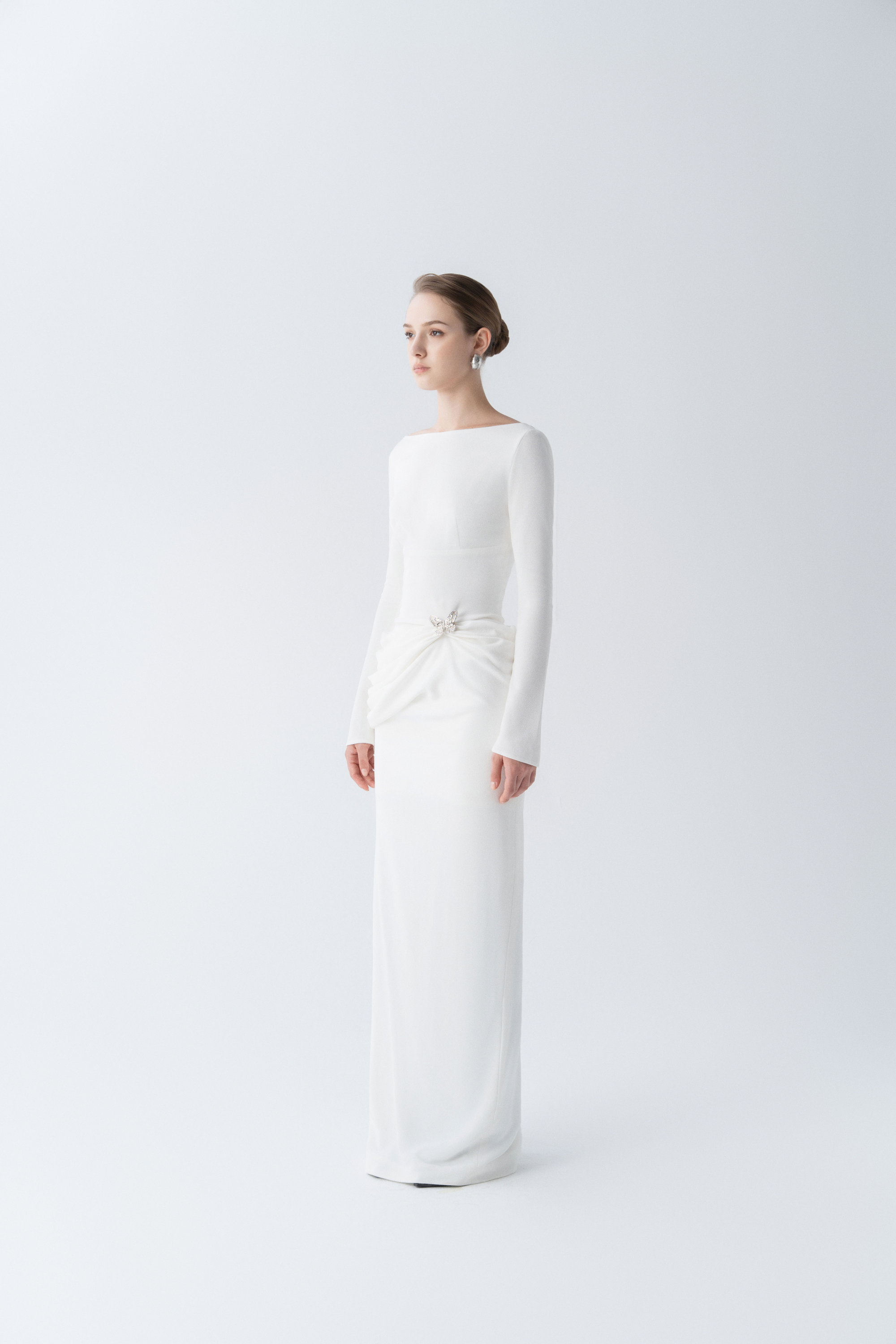 Ethereal Curve Pencil Gown
