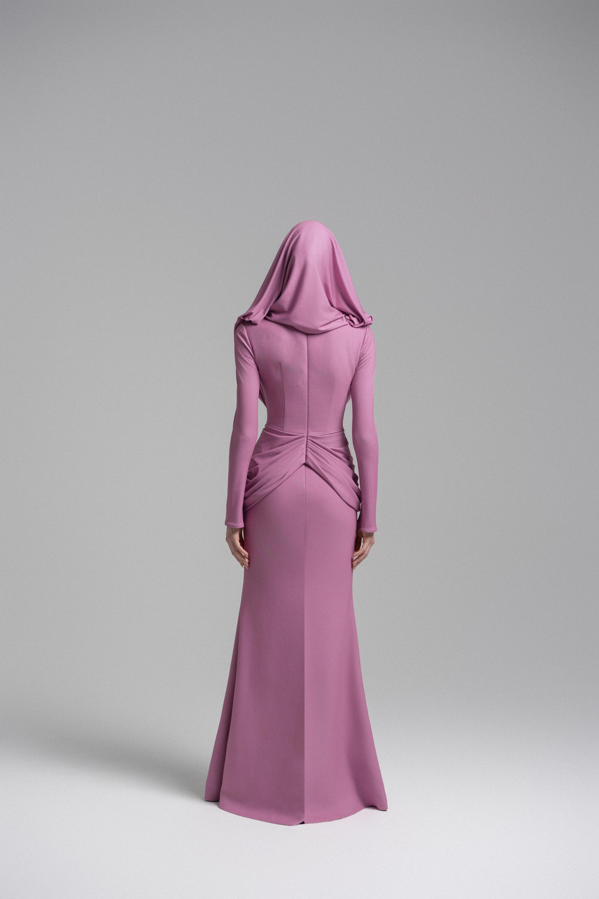 Ethereal Hooded Lace Evening Gown VL1015