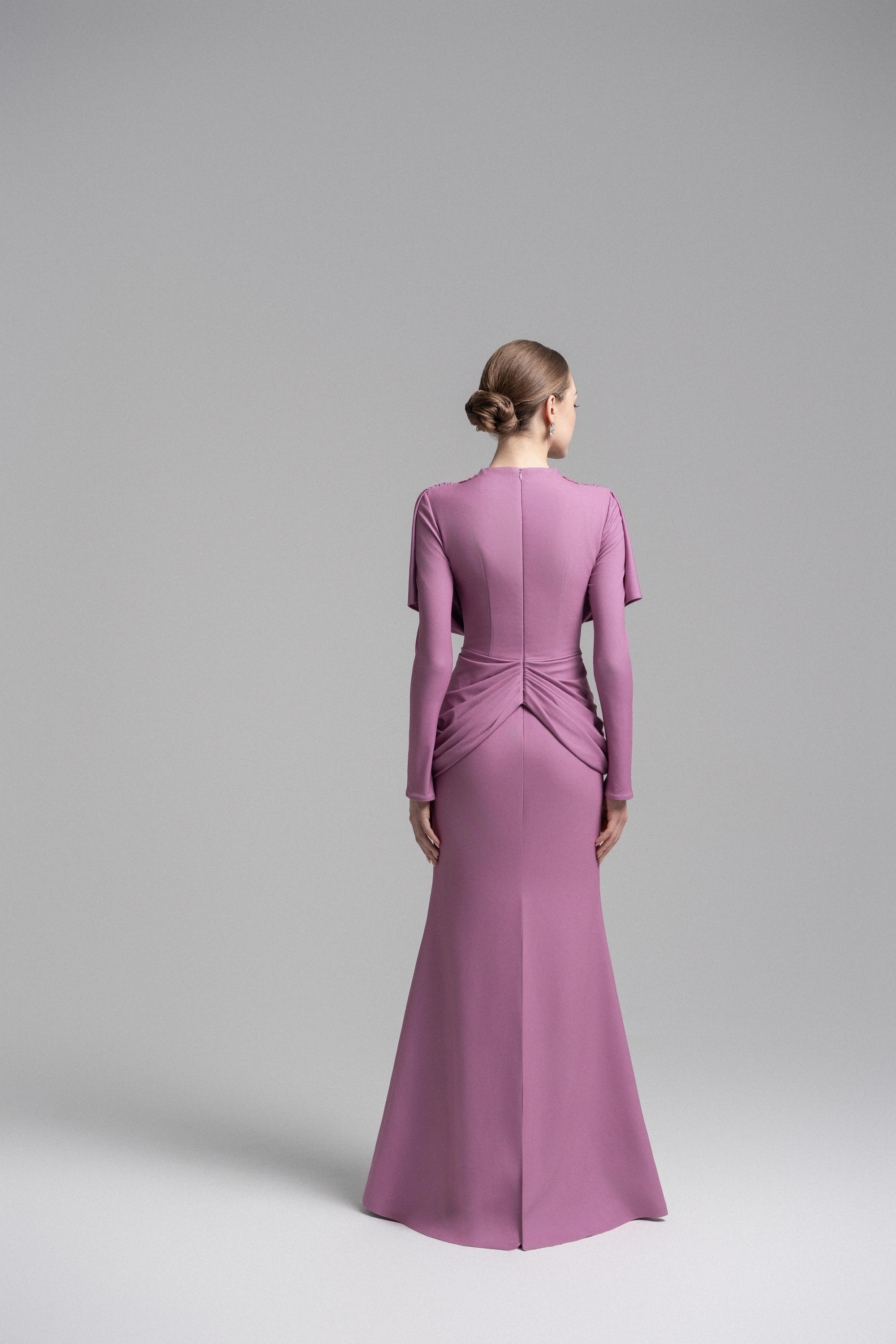 Ethereal Hooded Lace Evening Gown VL1015