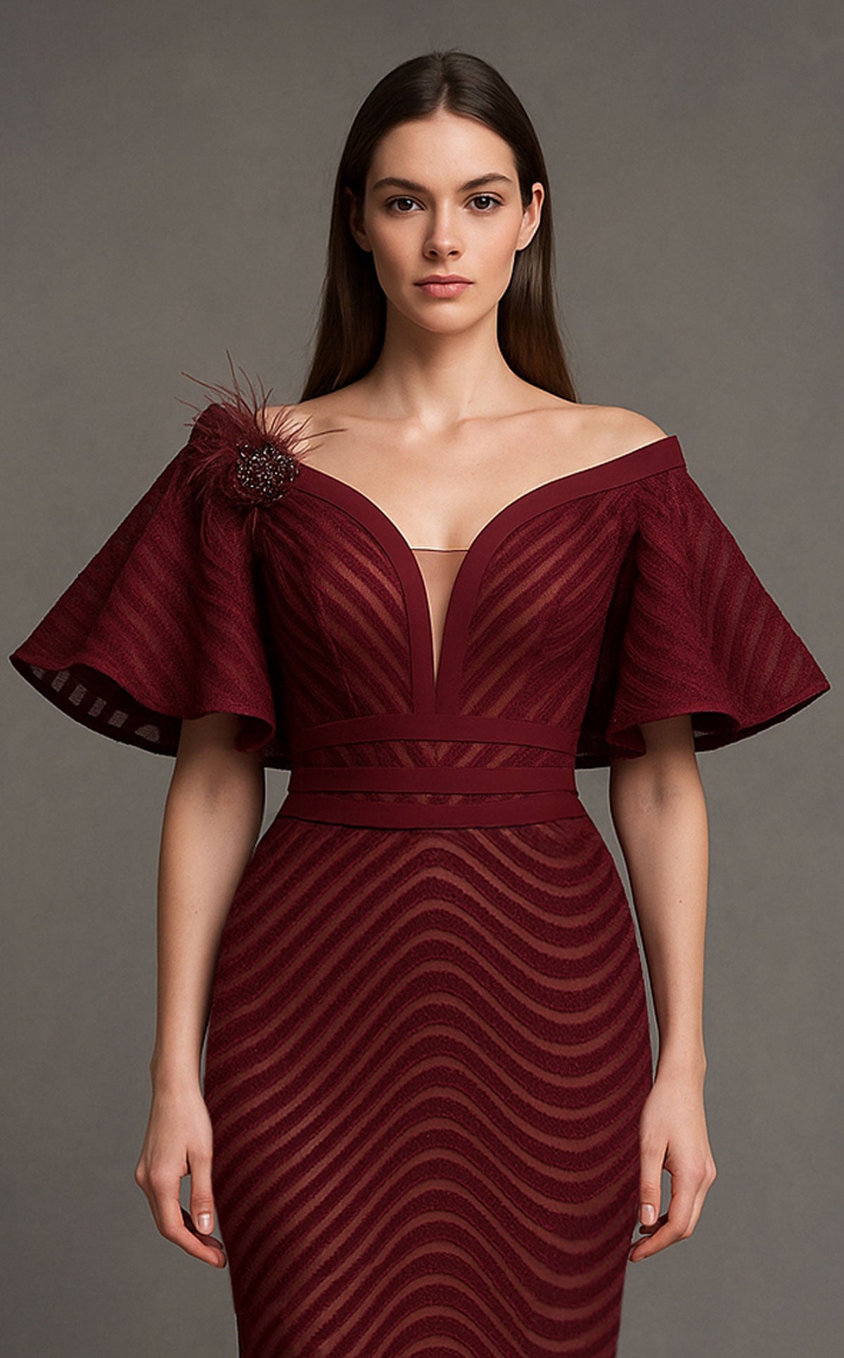 Fouad Sarkis F02925 Couture Evening Gown