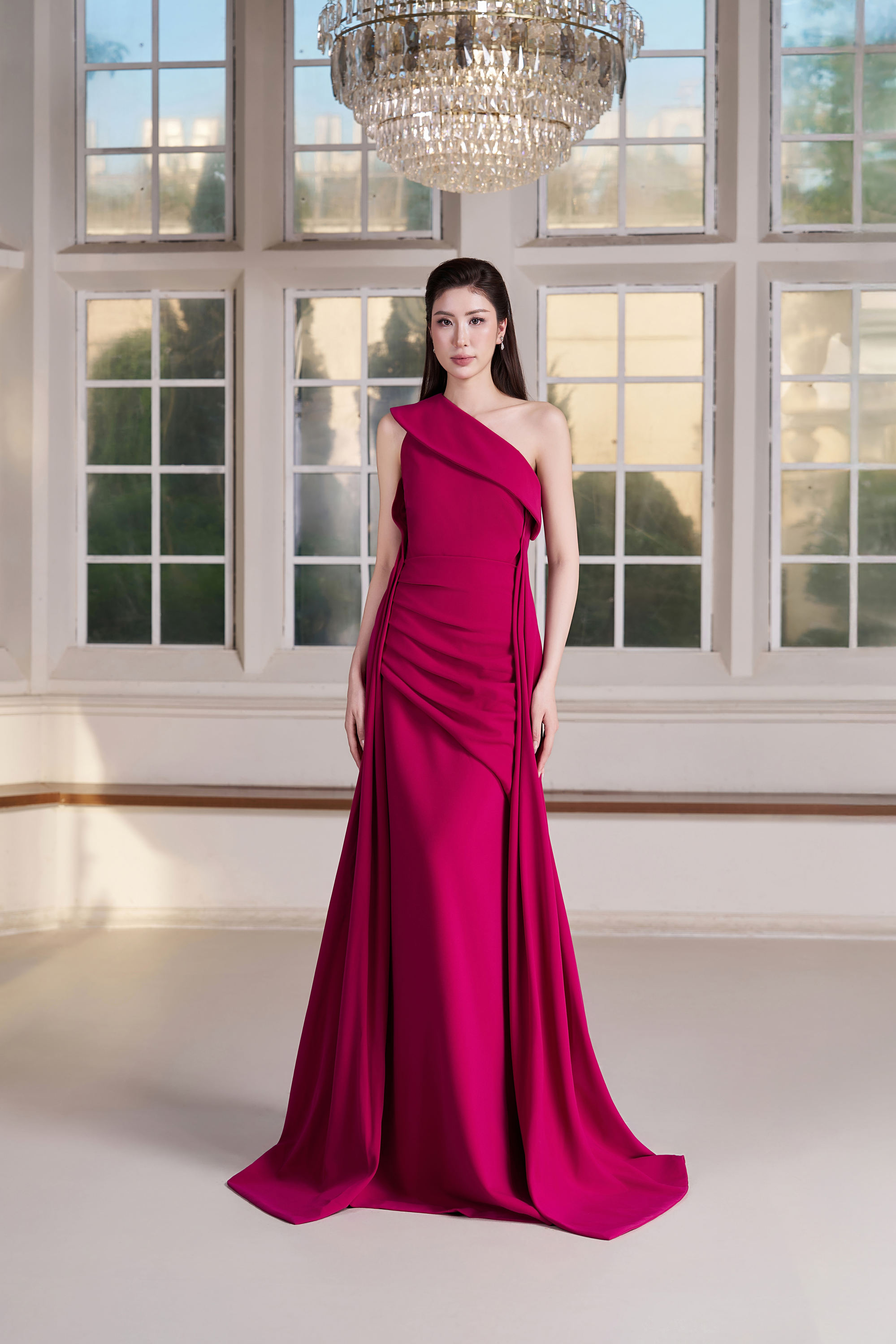 Fae Dress – Fuchsia Rose Maxi Dress