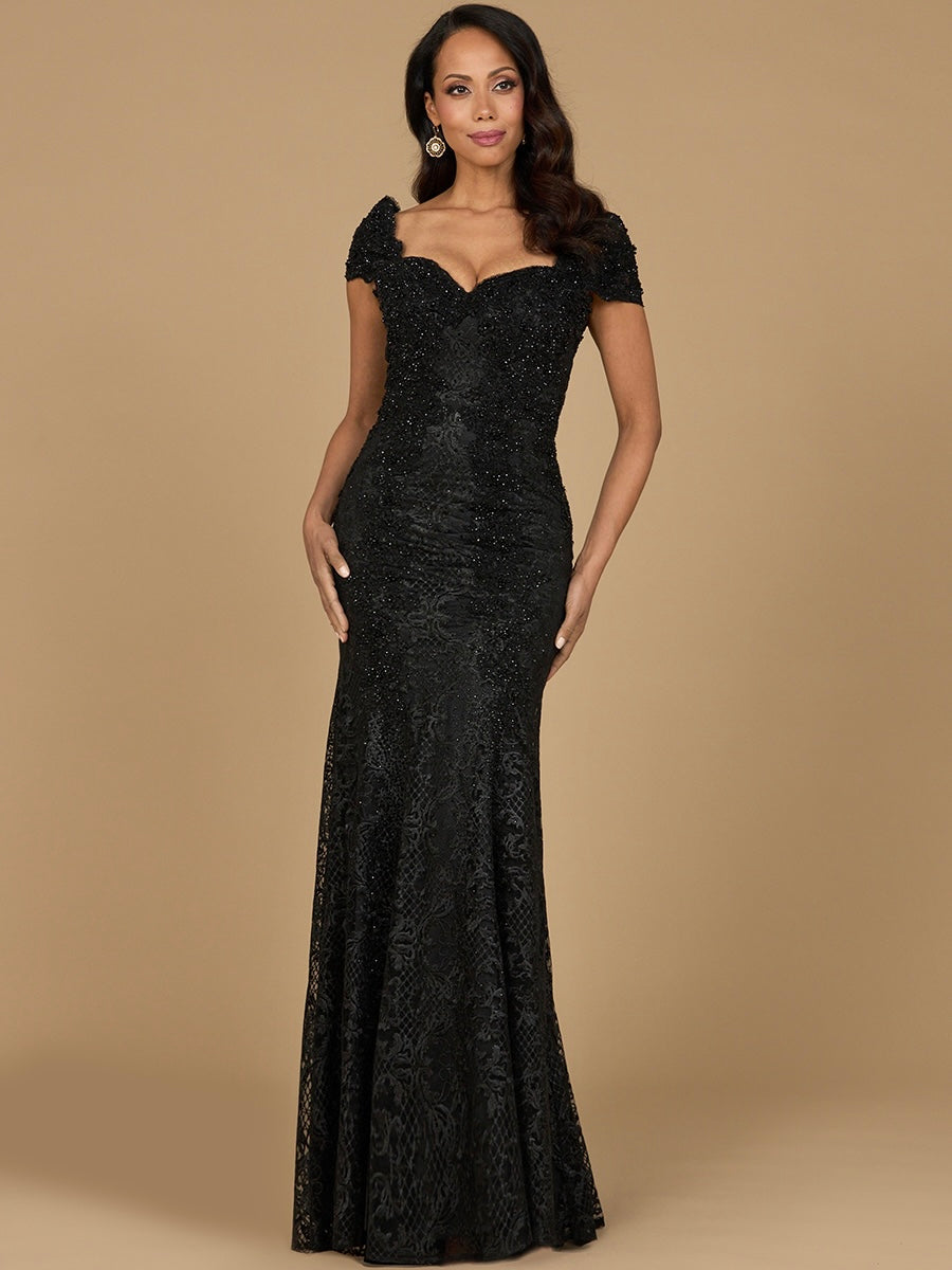 Fitted Lace Mermaid Gown 28980