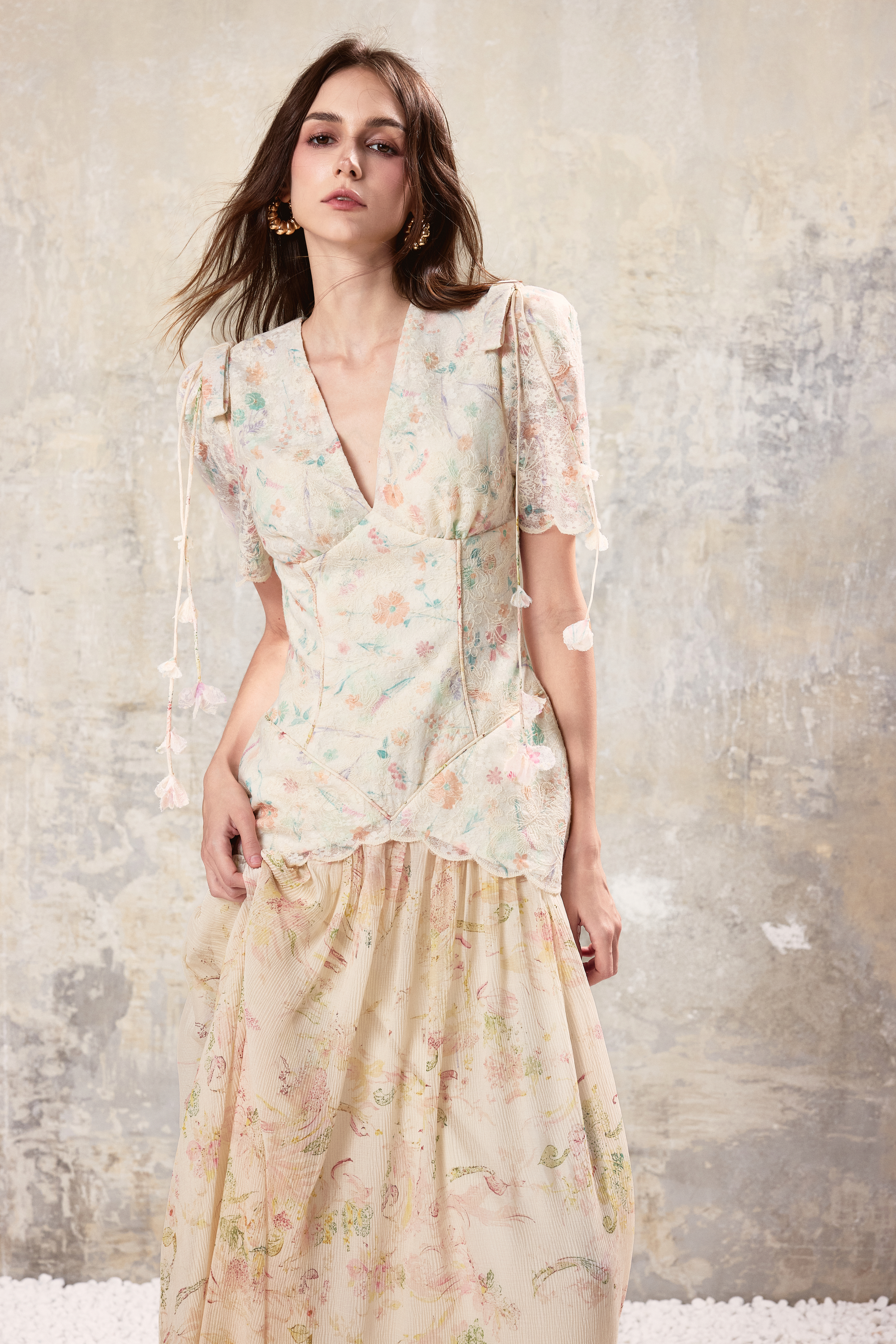 Floral Corset Maxi Dress