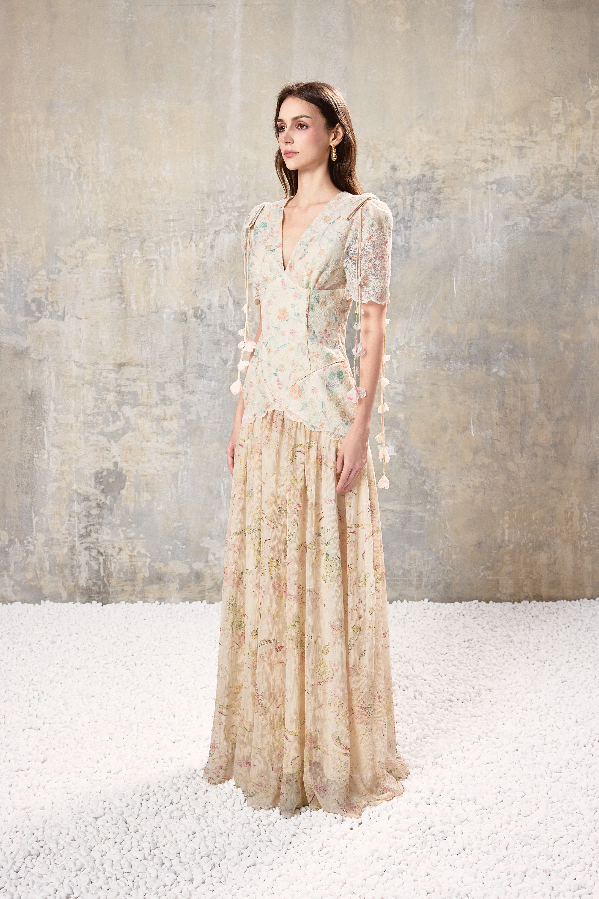 Floral Corset Maxi Dress