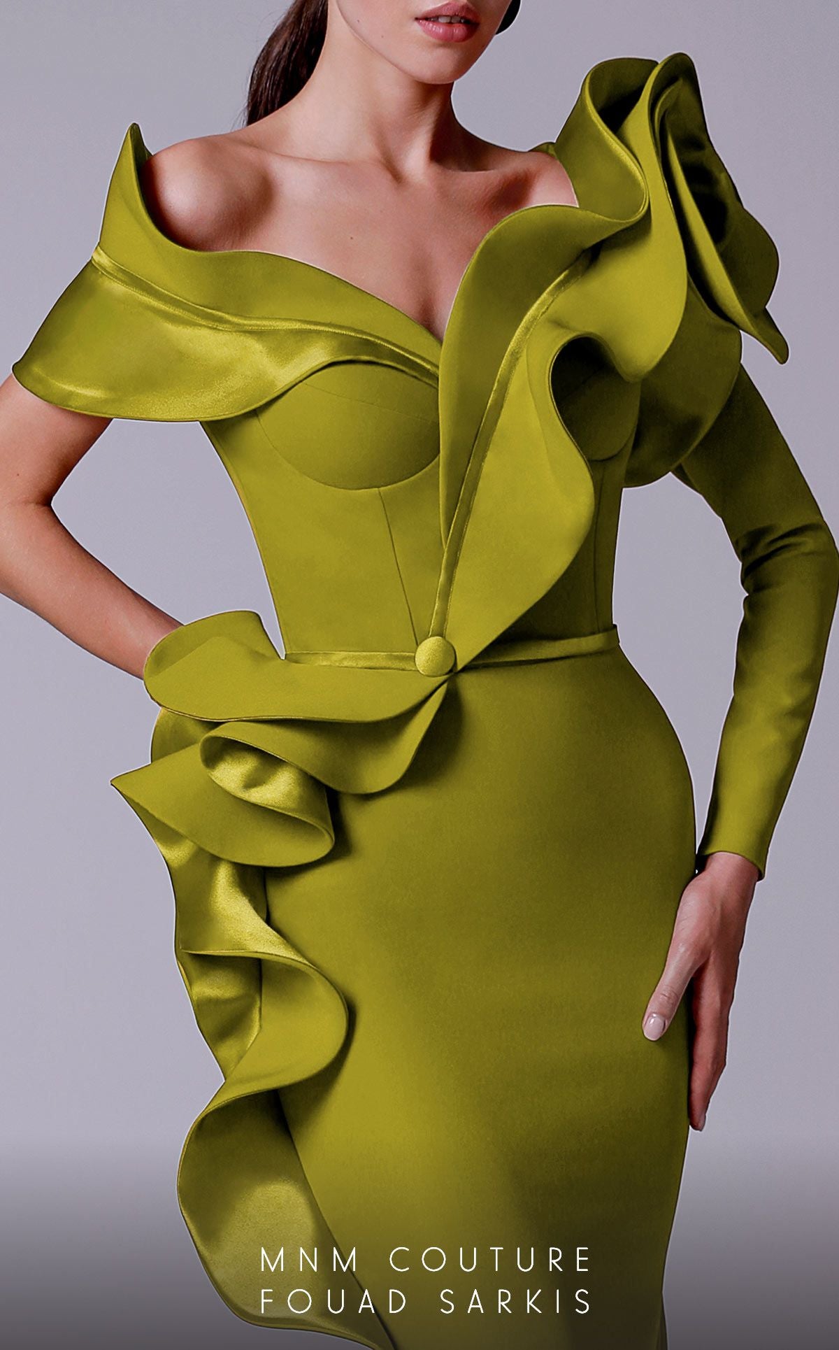 Fouad Sarkis 2714 Couture Evening Gown