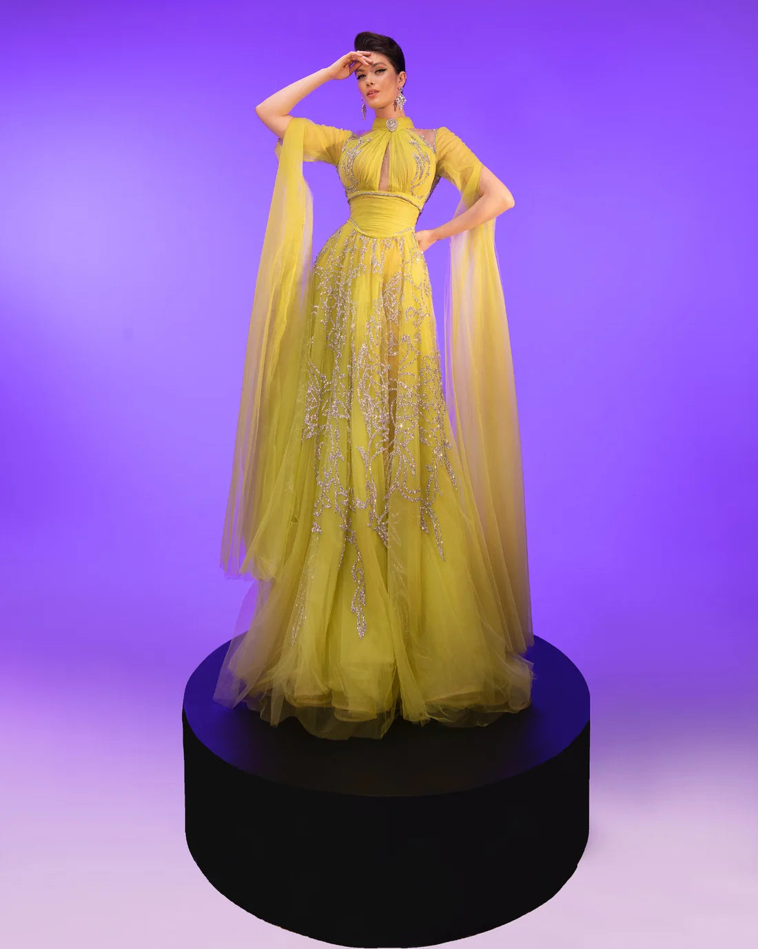 Fouad Sarkis F02844 Couture Evening Gown