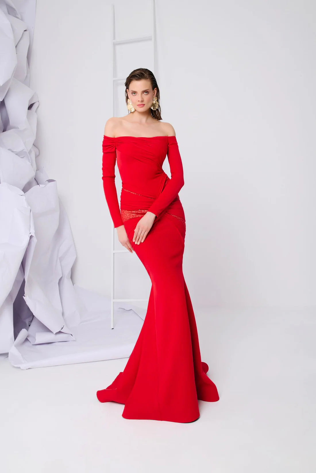 Fouad Sarkis F02848 Couture Evening Gown