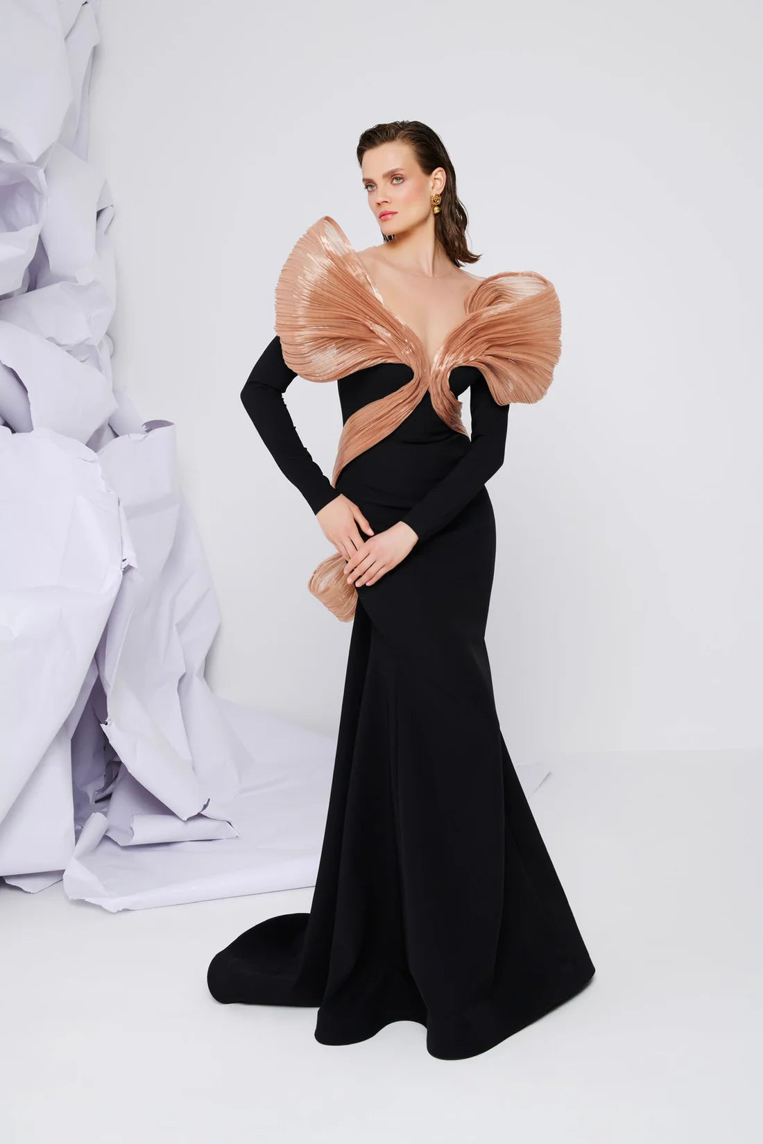 Fouad Sarkis F02849 Couture Evening Gown