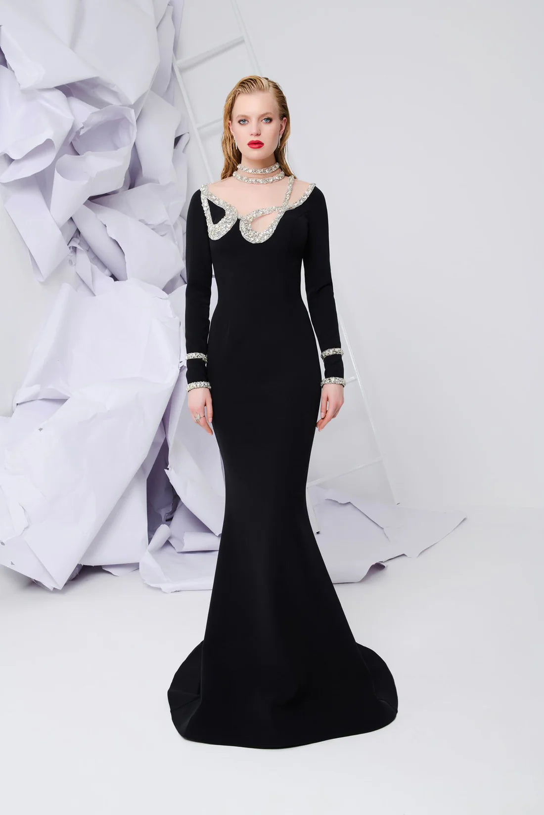 Fouad Sarkis F02852 Couture Evening Gown