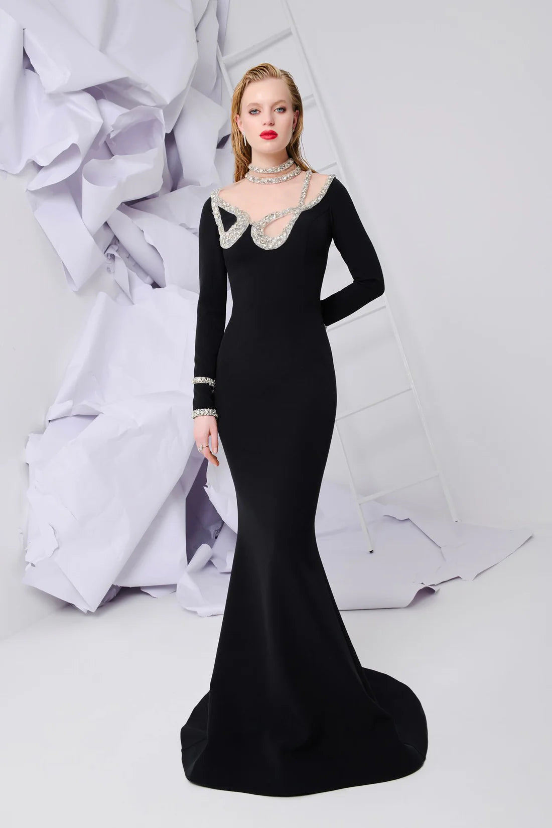 Fouad Sarkis F02852 Couture Evening Gown