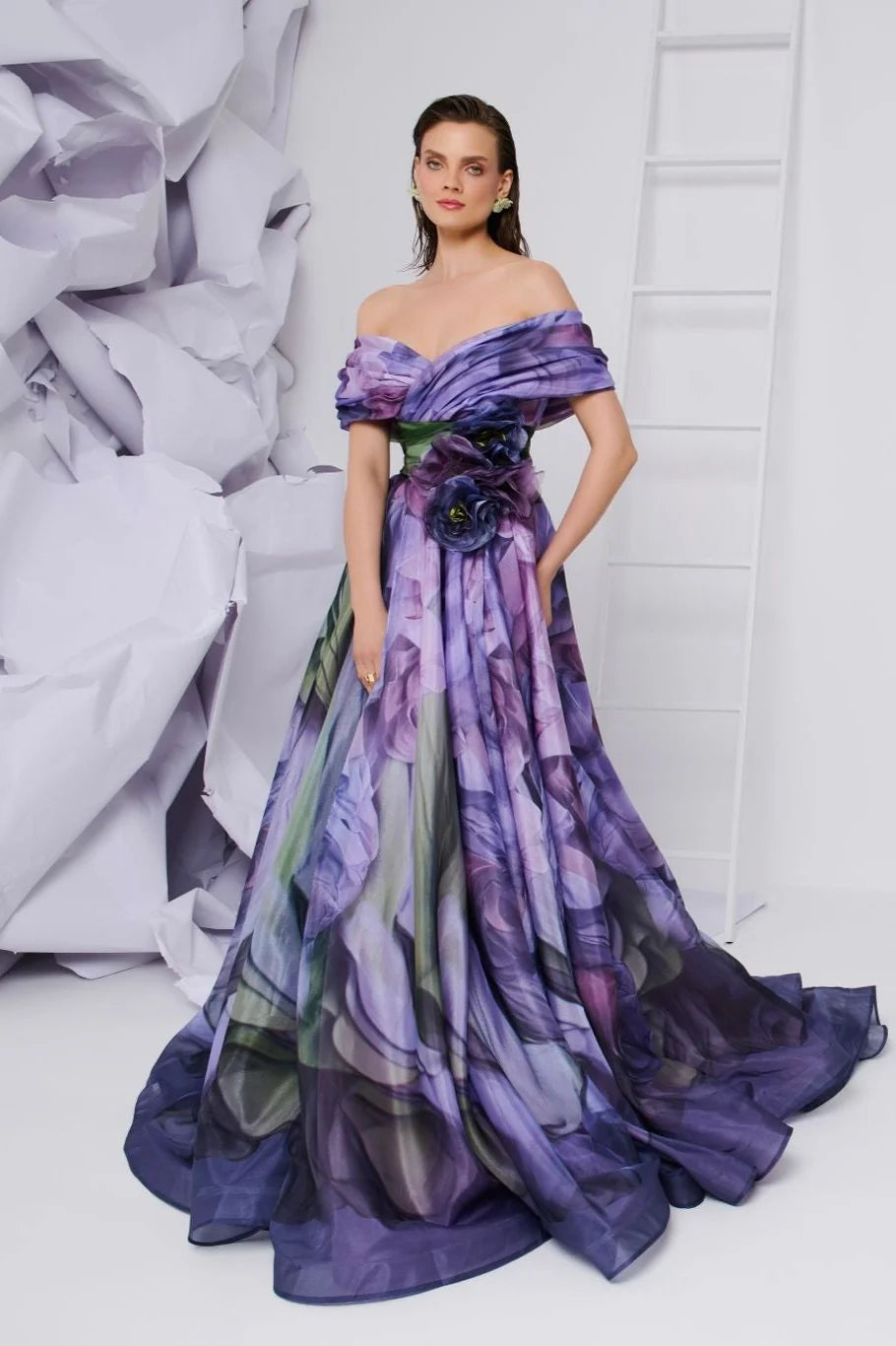 Fouad Sarkis F02855 Couture Evening Gown
