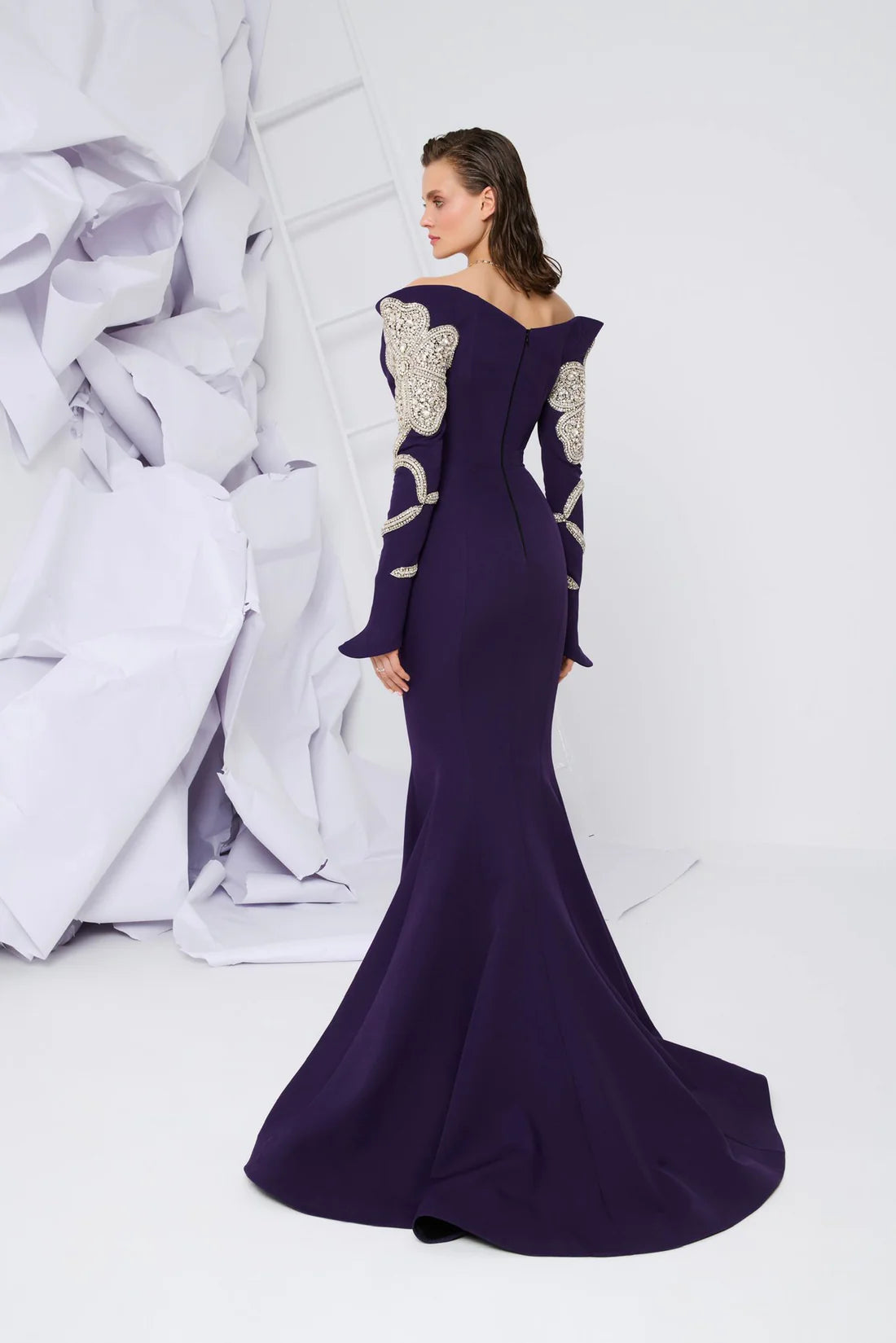 Fouad Sarkis F02858 Couture Evening Gown