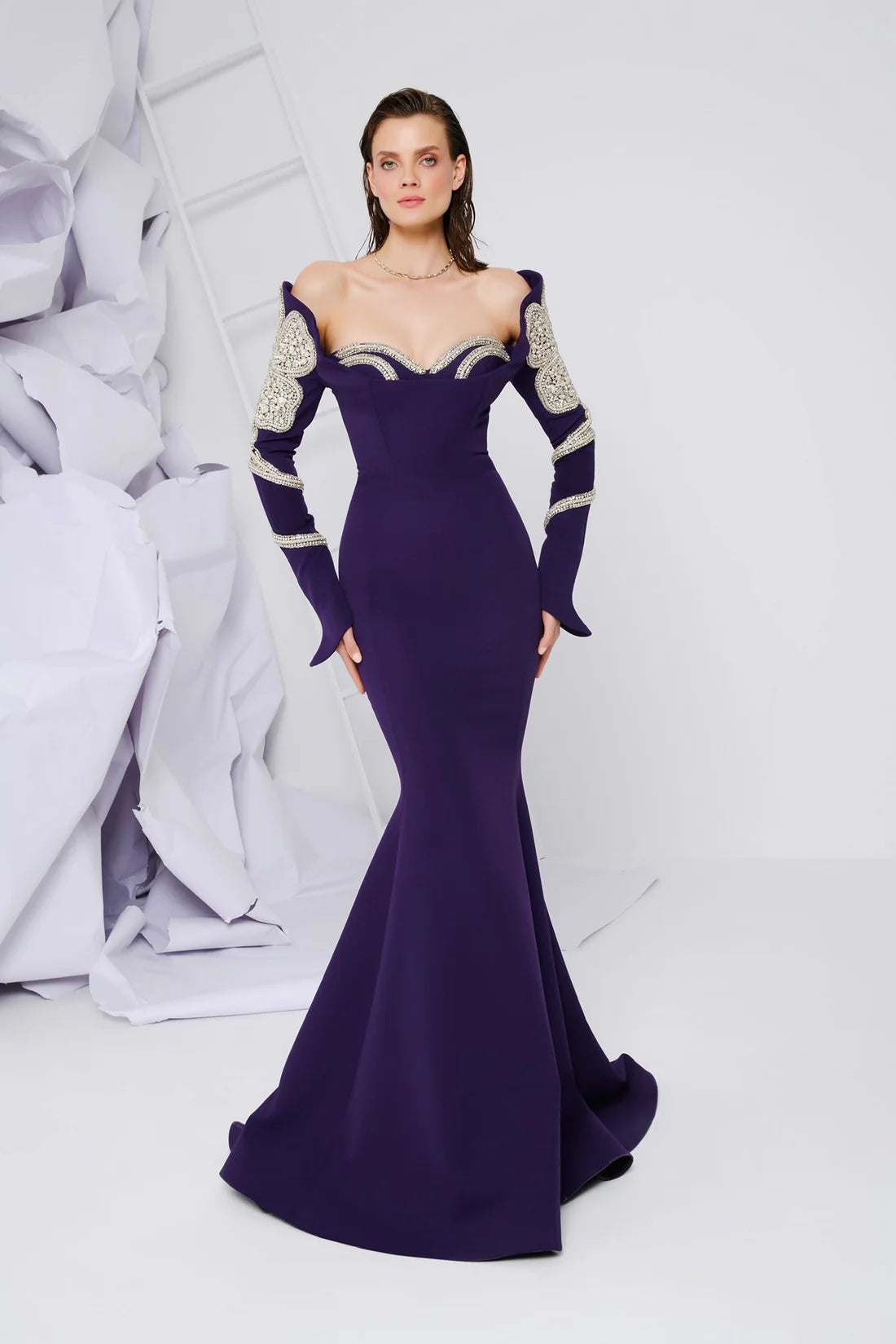 Fouad Sarkis F02858 Couture Evening Gown