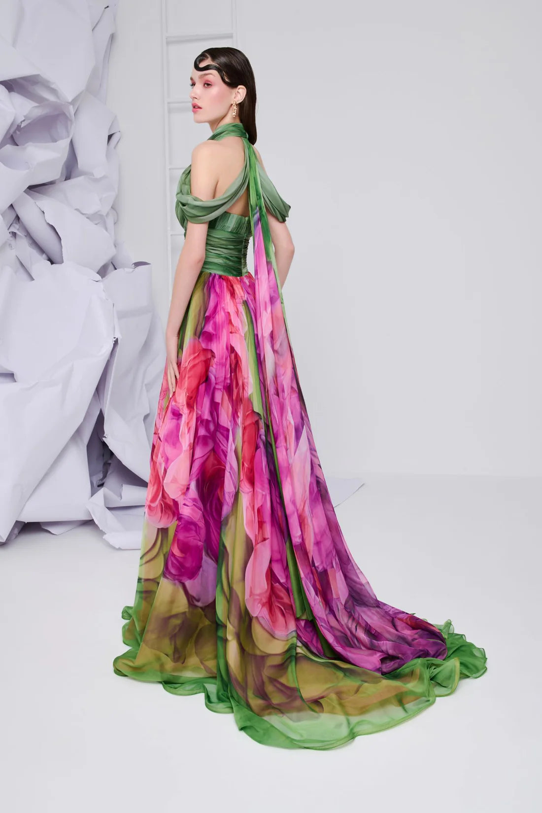 Fouad Sarkis F02864 Couture Evening Gown
