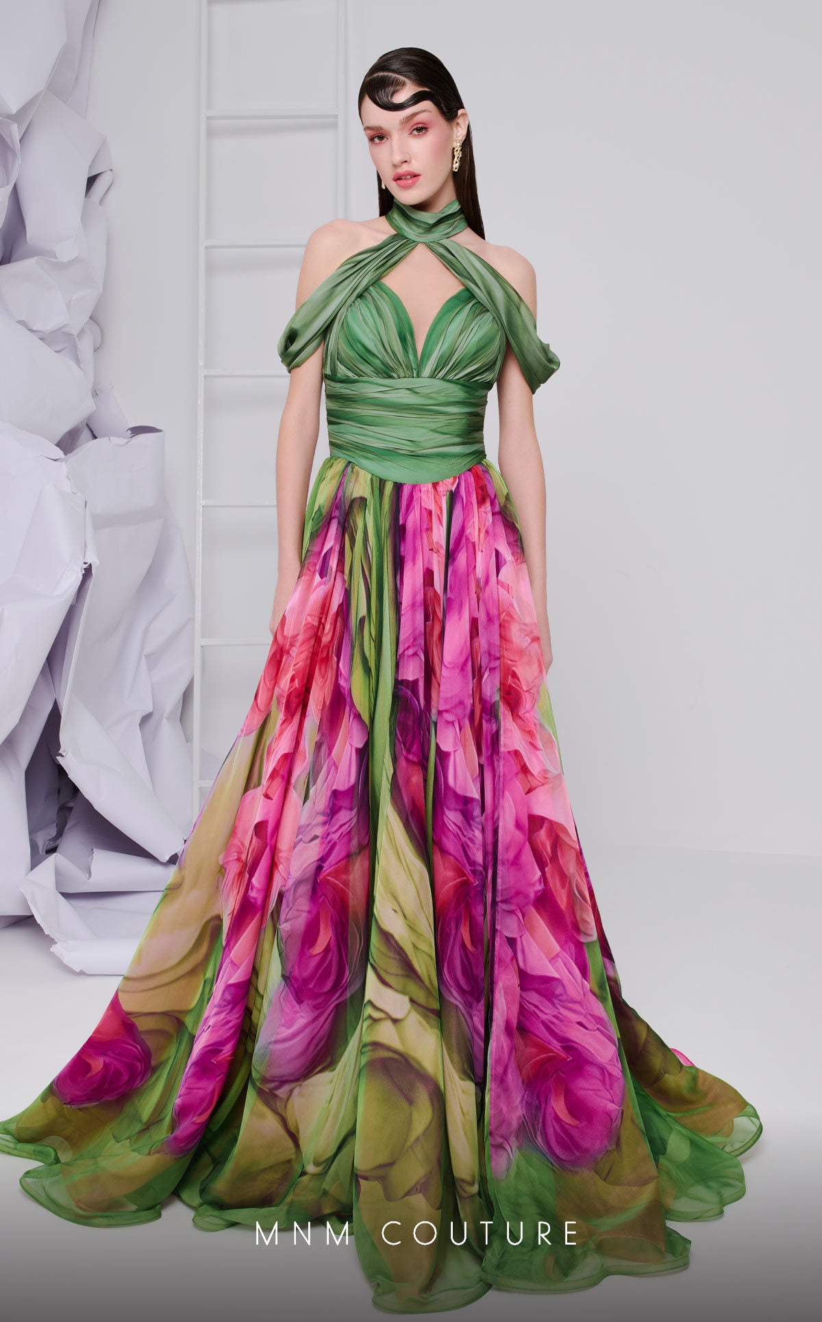 Fouad Sarkis F02864 Couture Evening Gown