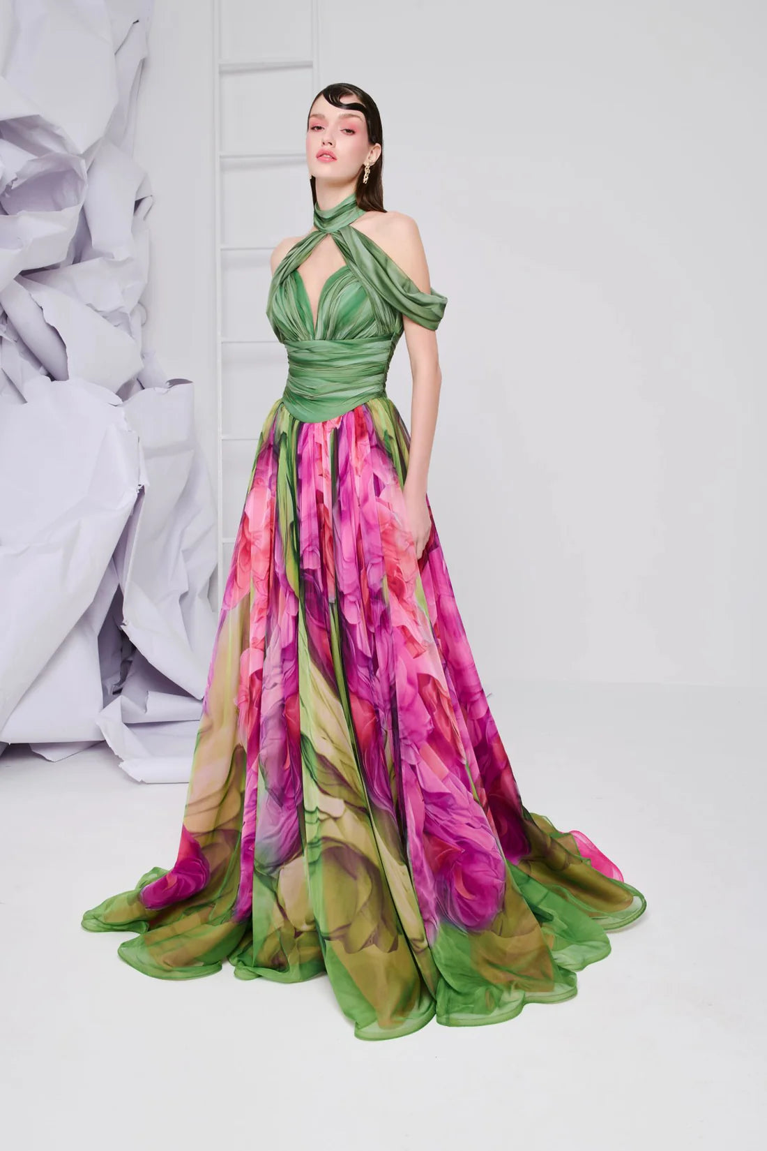 Fouad Sarkis F02864 Couture Evening Gown