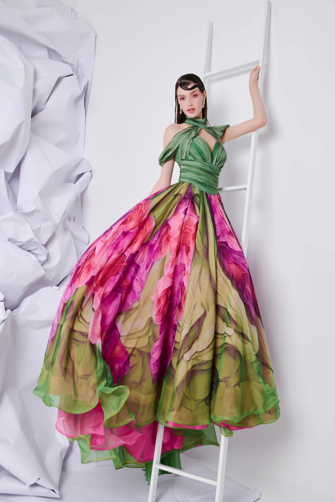 Fouad Sarkis F02864 Couture Evening Gown