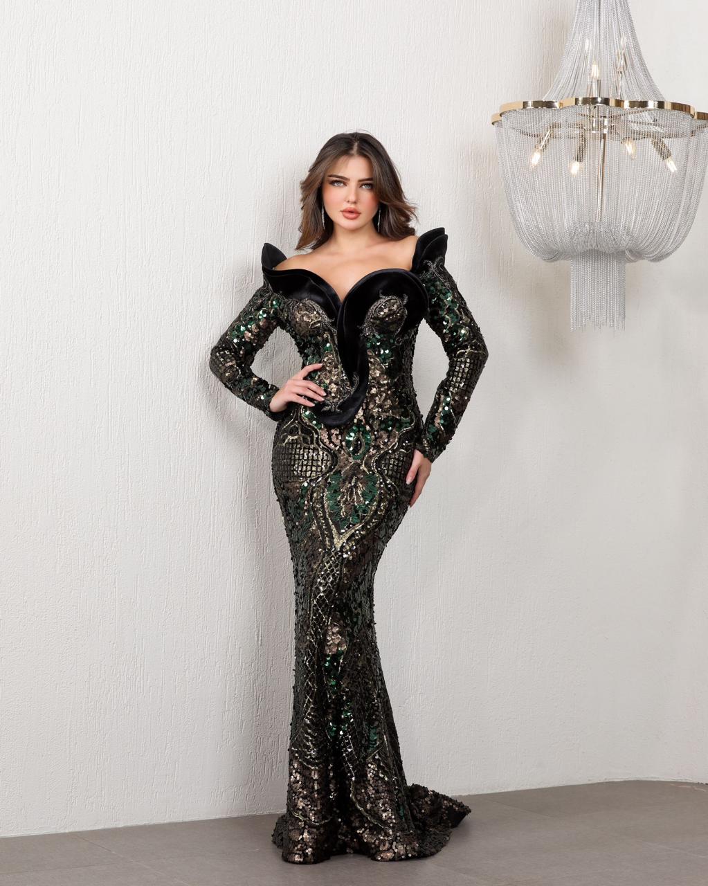 Fouad Sarkis F02896 Couture Evening Gown