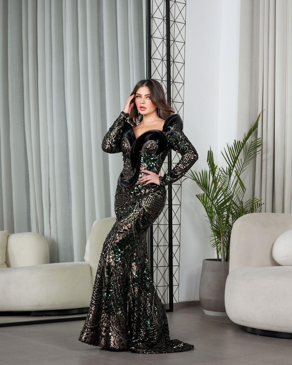 Fouad Sarkis F02896 Couture Evening Gown
