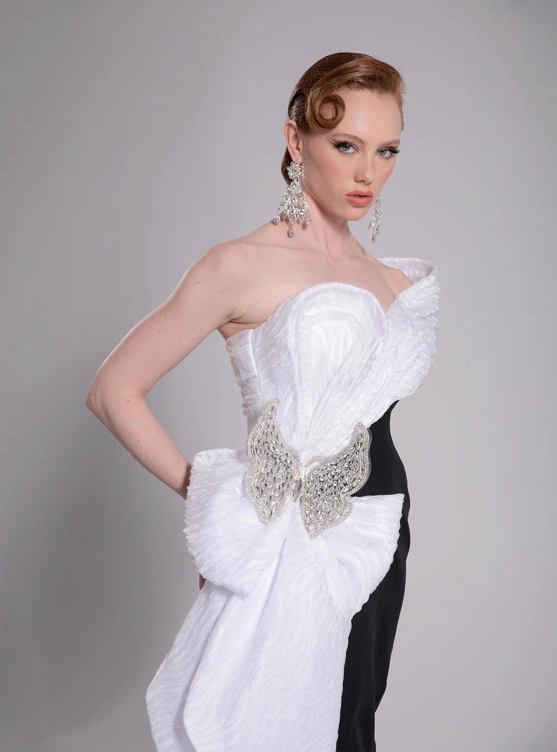 Fouad Sarkis F02907 Couture Evening Gown