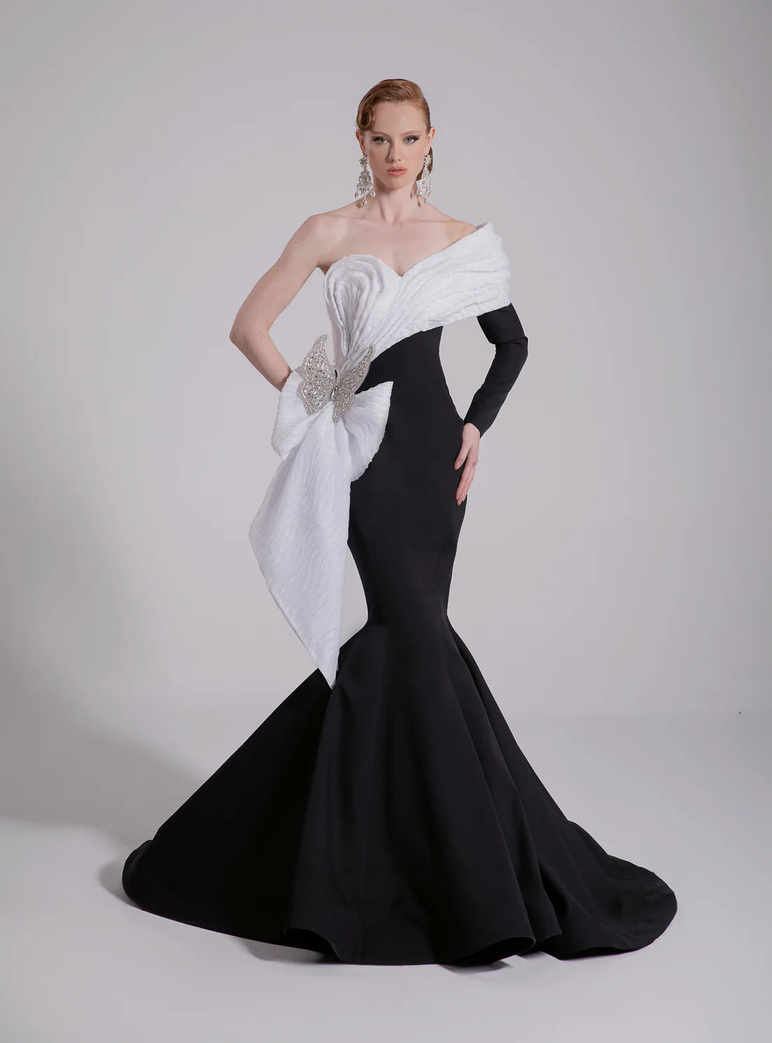 Fouad Sarkis F02907 Couture Evening Gown