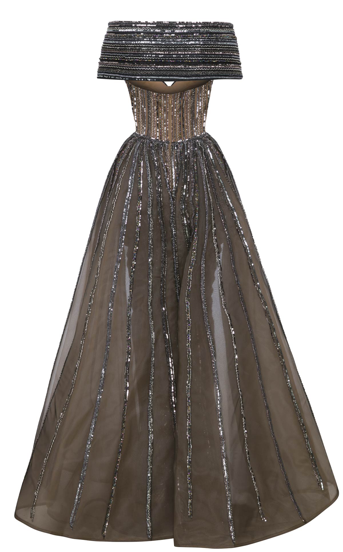 Fouad Sarkis F02929 Couture Evening Gown