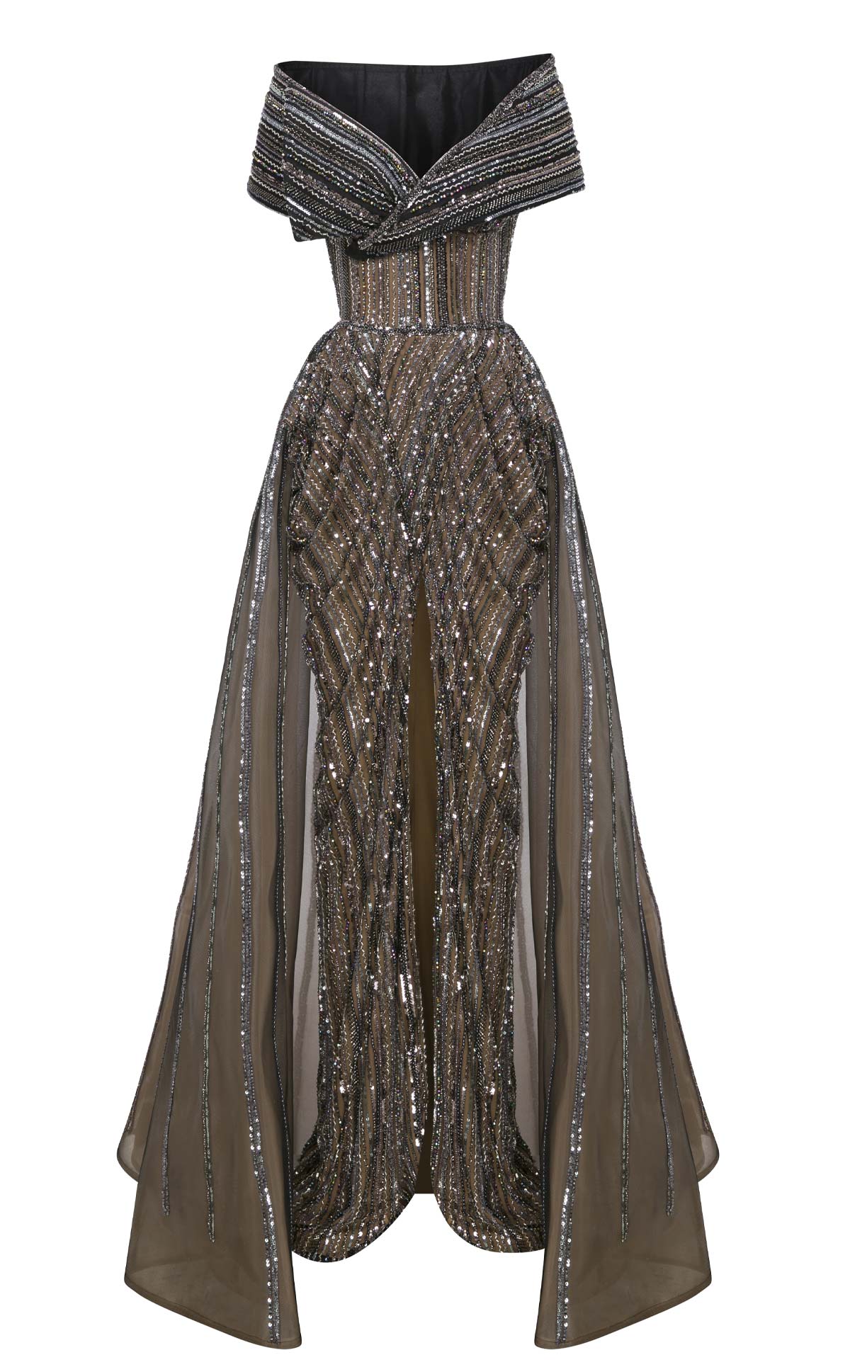 Fouad Sarkis F02929 Couture Evening Gown