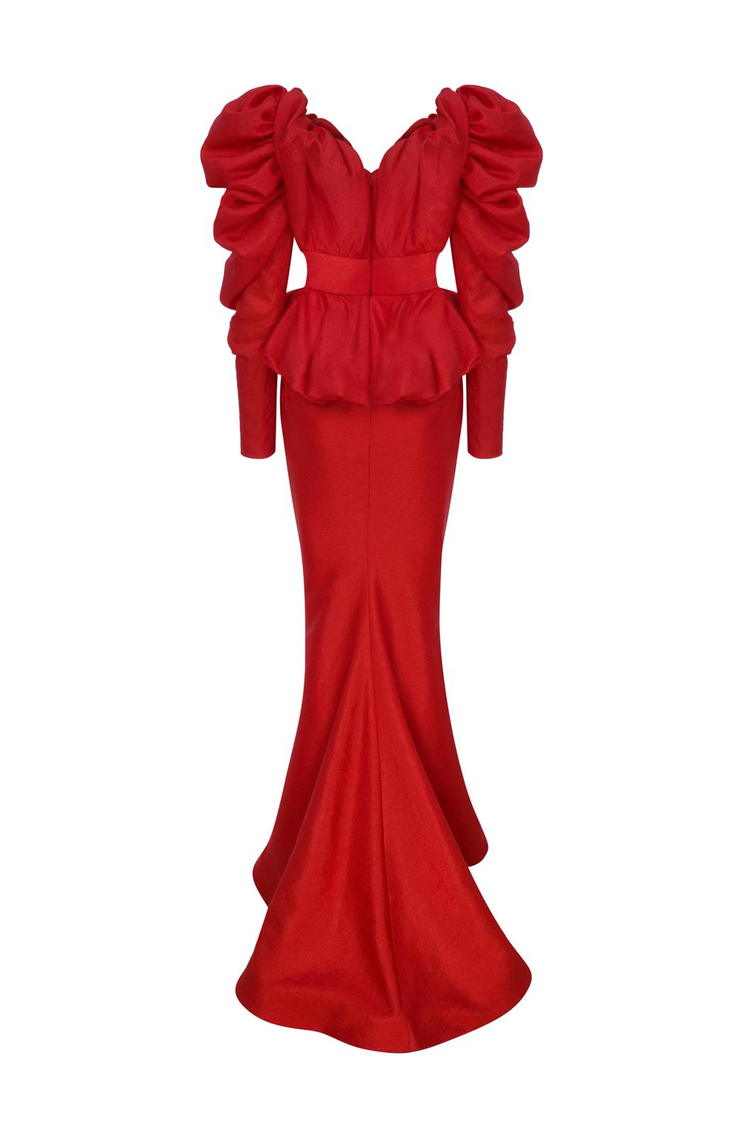 Fouad Sarkis F02931 Pastel Yellow Mermaid Gown