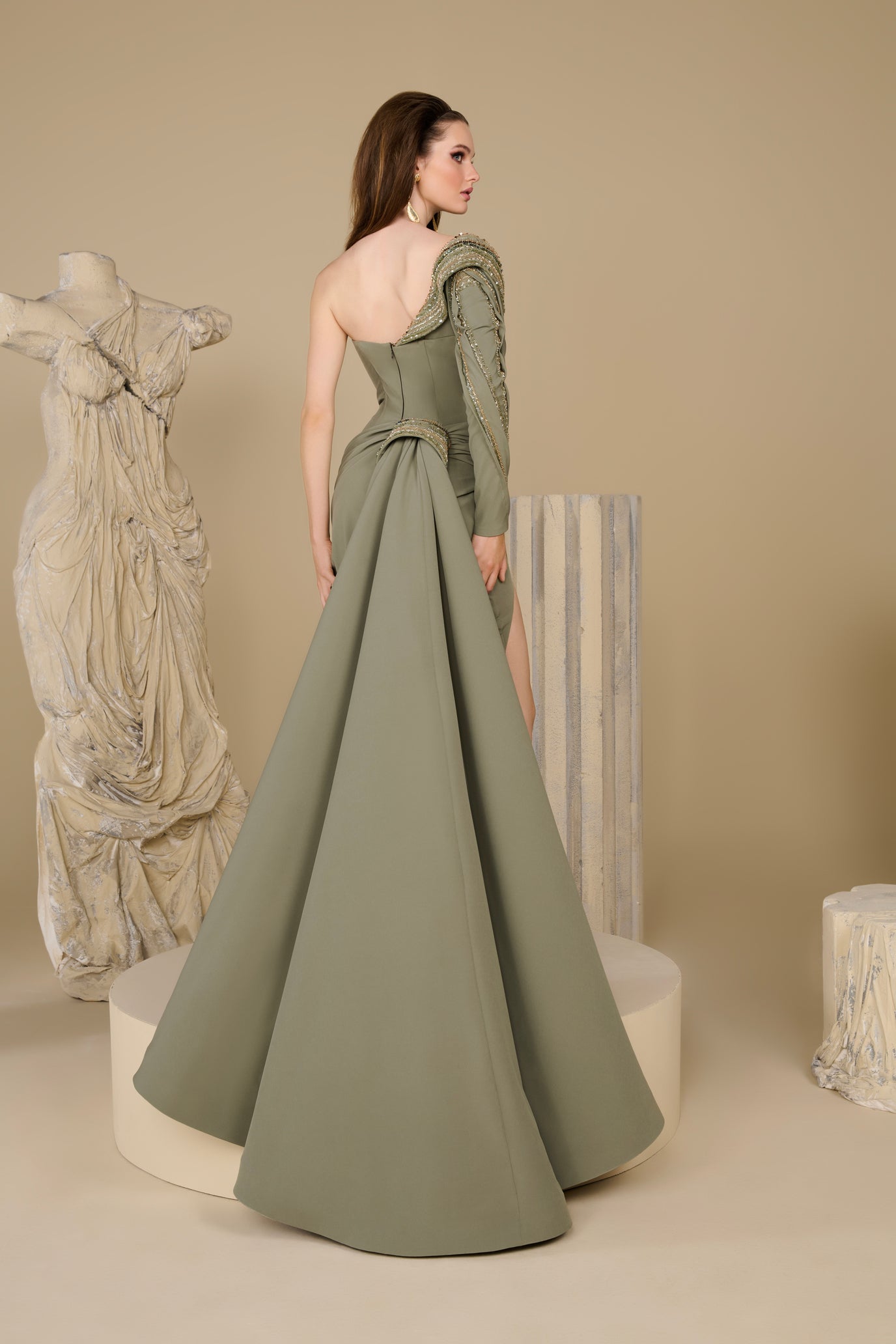 Fouad Sarkis F02954 Modern Elegant Couture Gown