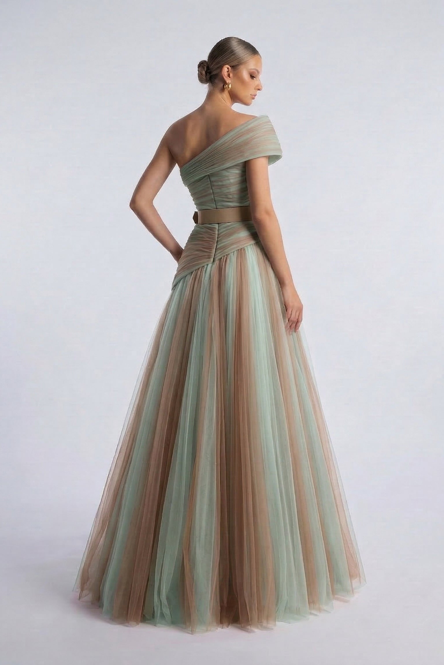 Fouad Sarkis F03008 Gradient Tulle Gown