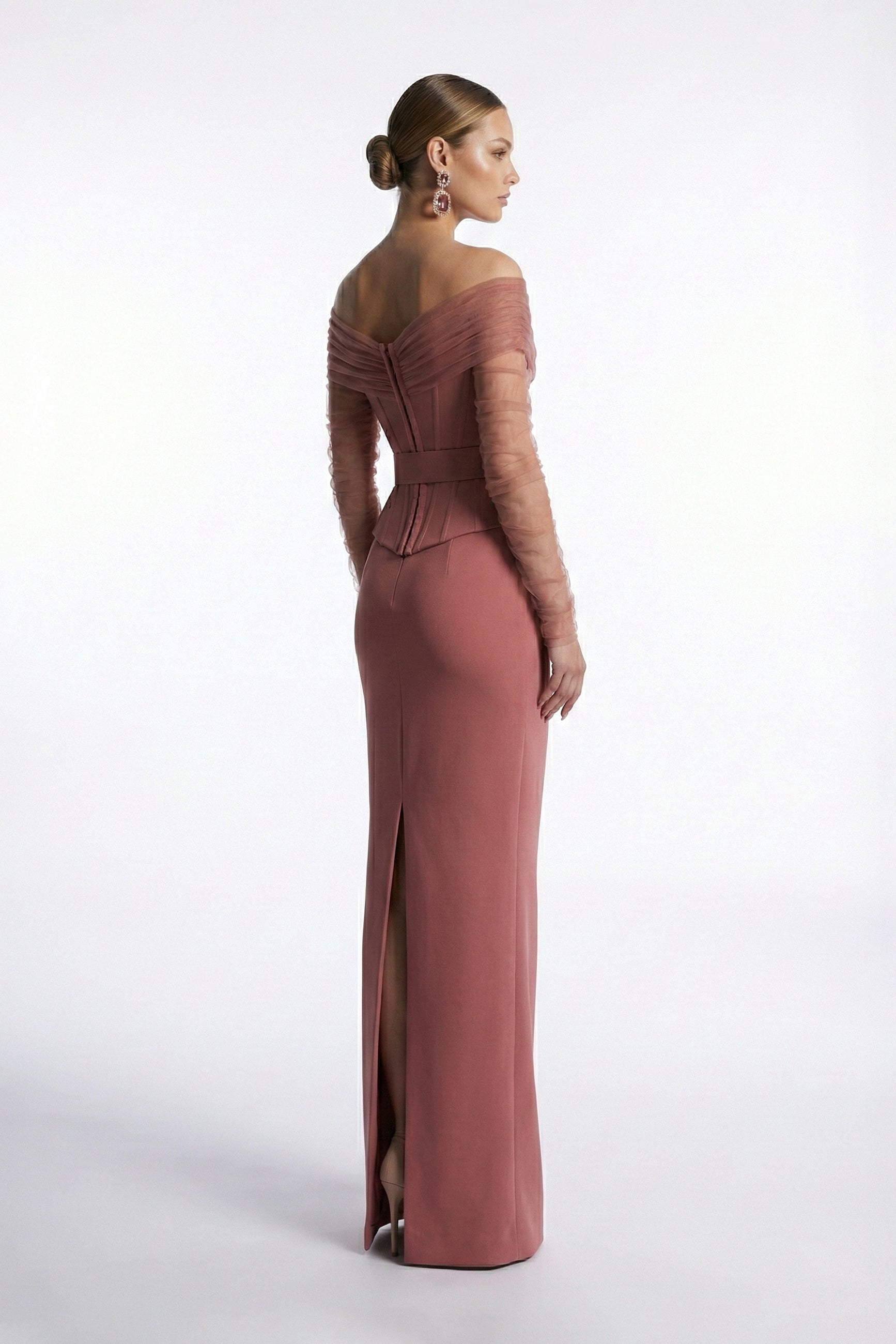 Fouad Sarkis F03013 Sculptural Bow Mermaid Gown