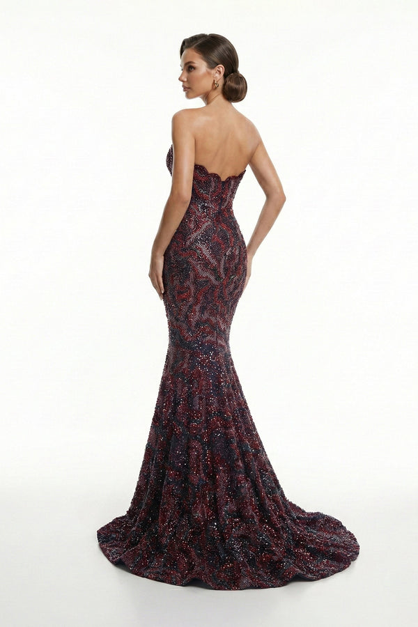 Fouad Sarkis F03018 Bold Elegant Couture Statement Gown