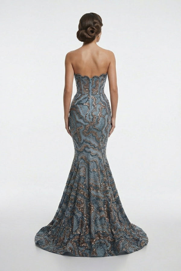 Fouad Sarkis F03018 Bold Elegant Couture Statement Gown