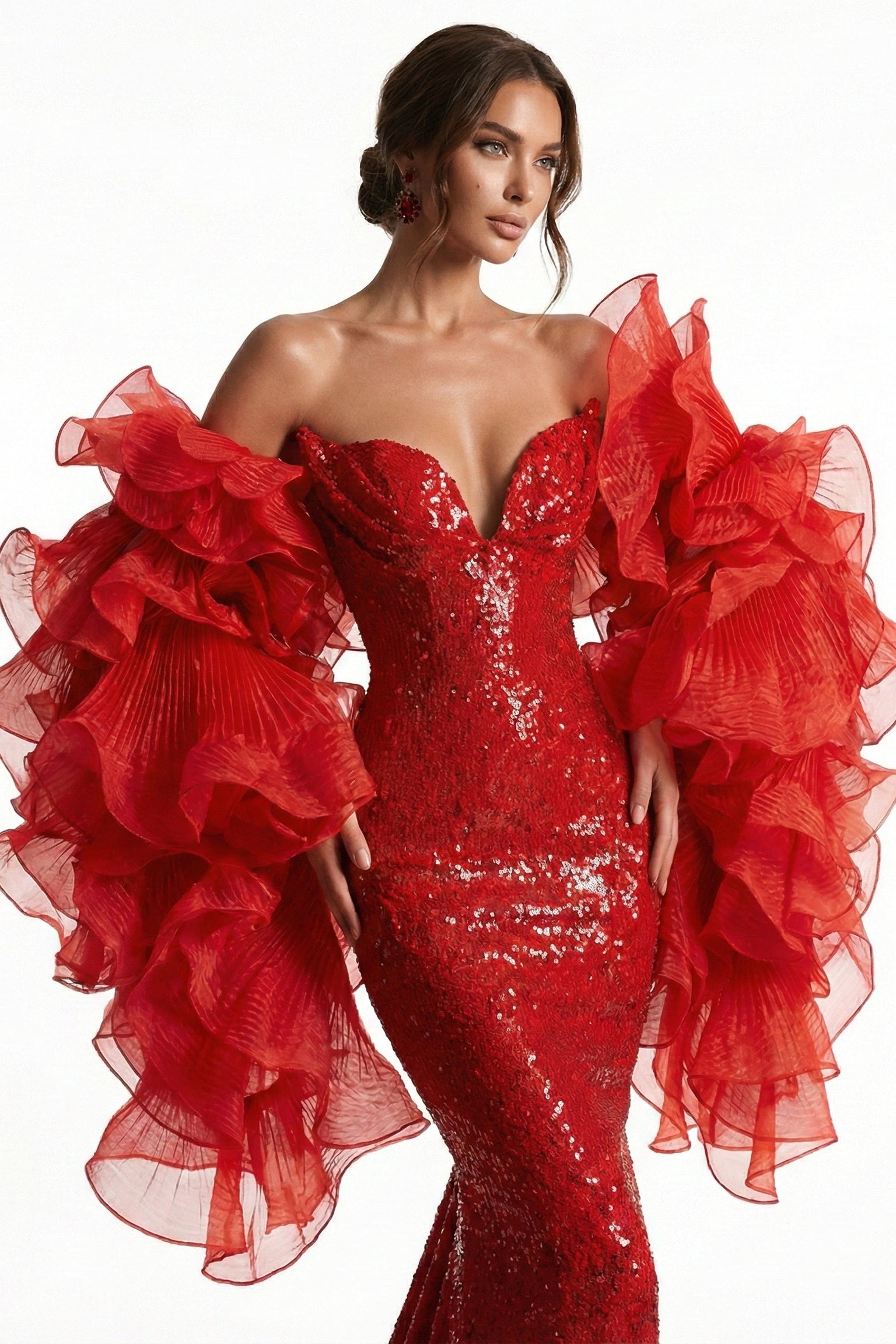 Fouad Sarkis F03029 Couture Evening Gown