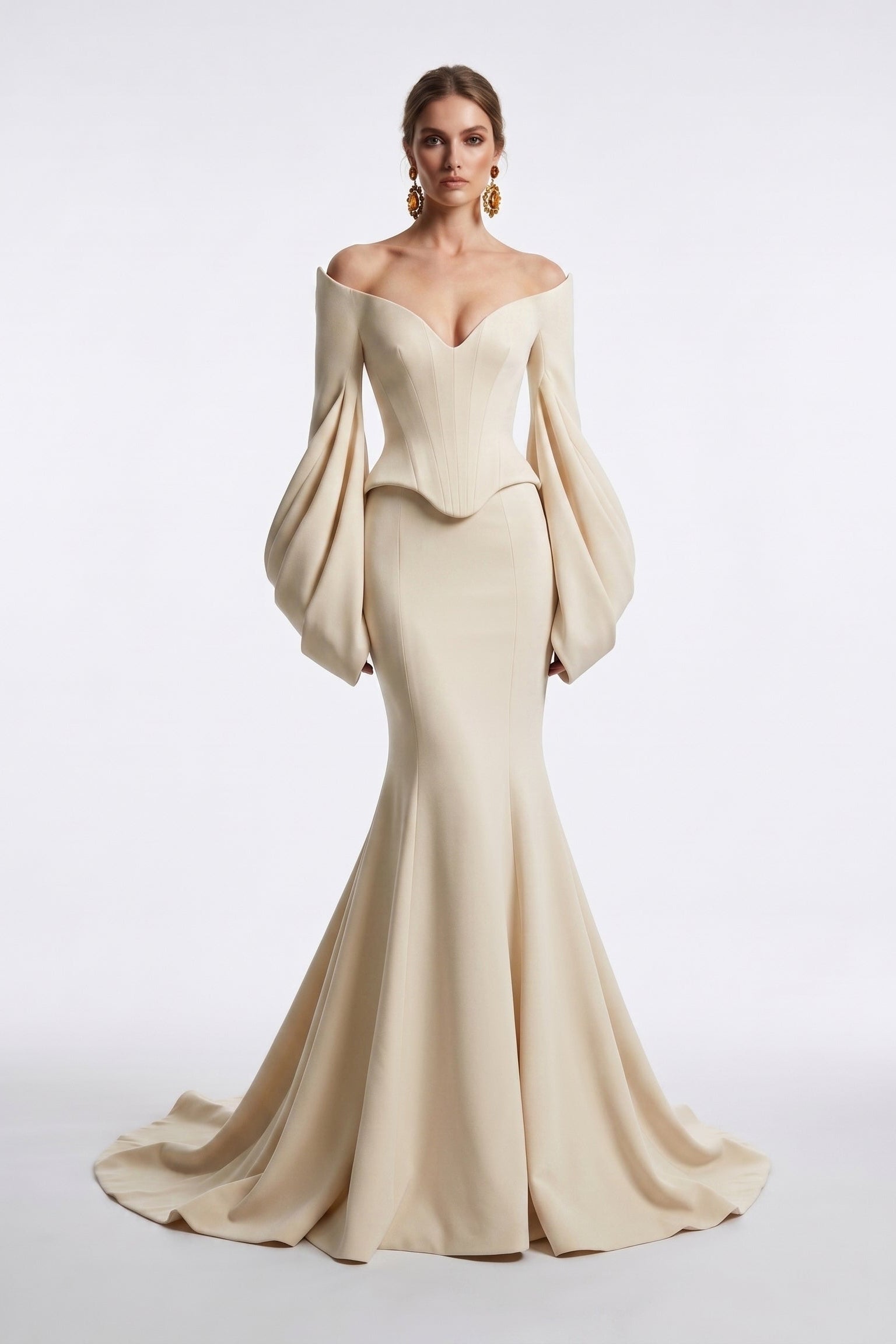 Fouad Sarkis F03036 Couture Evening Gown