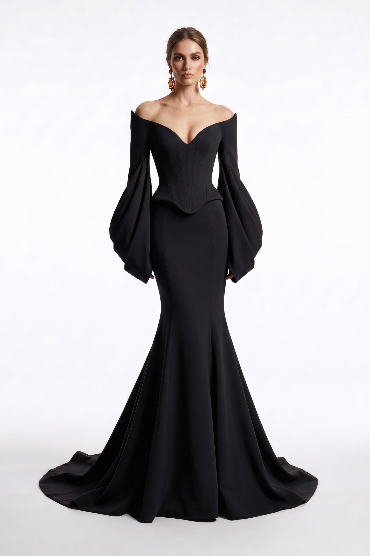 Fouad Sarkis F03036 Couture Evening Gown