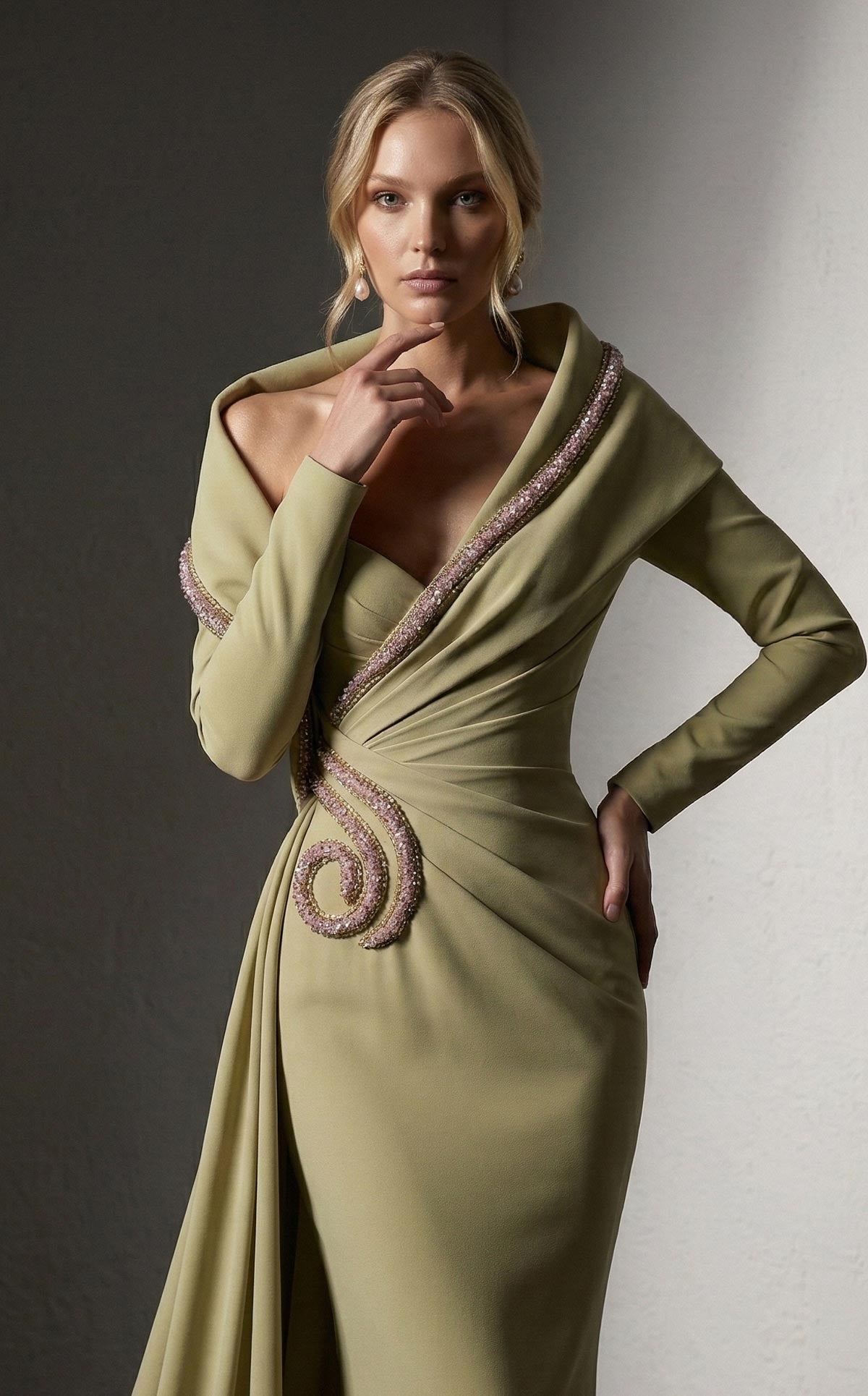 Fouad Sarkis F03038 Couture Evening Gown