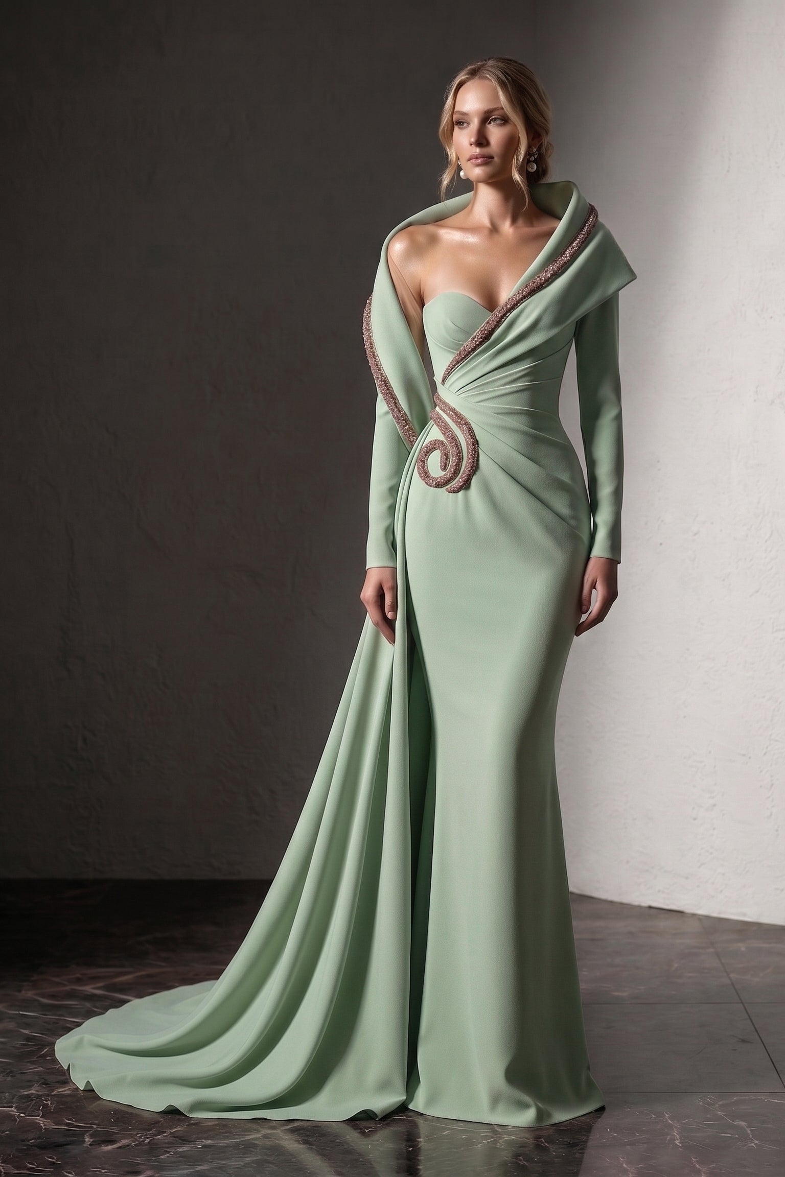 Fouad Sarkis F03038 Couture Evening Gown