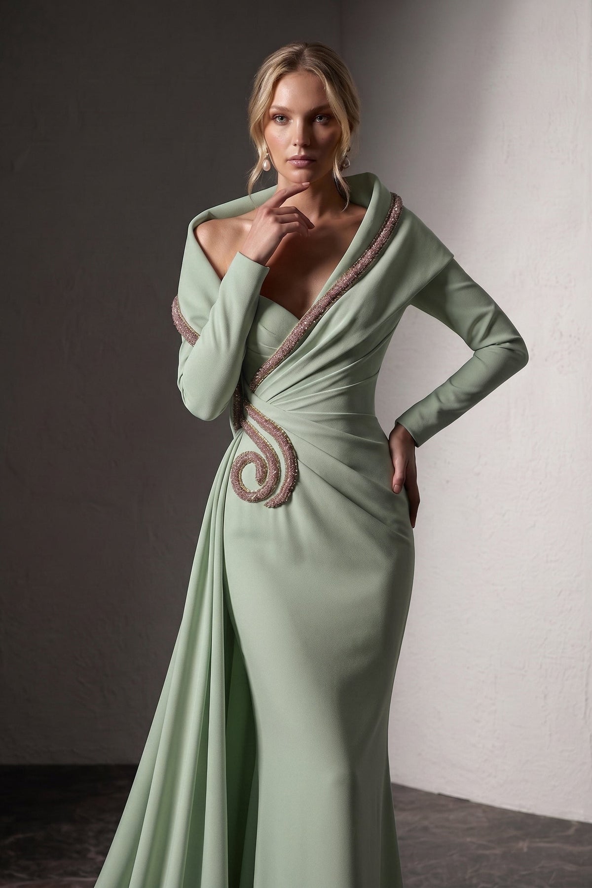 Fouad Sarkis F03038 Couture Evening Gown