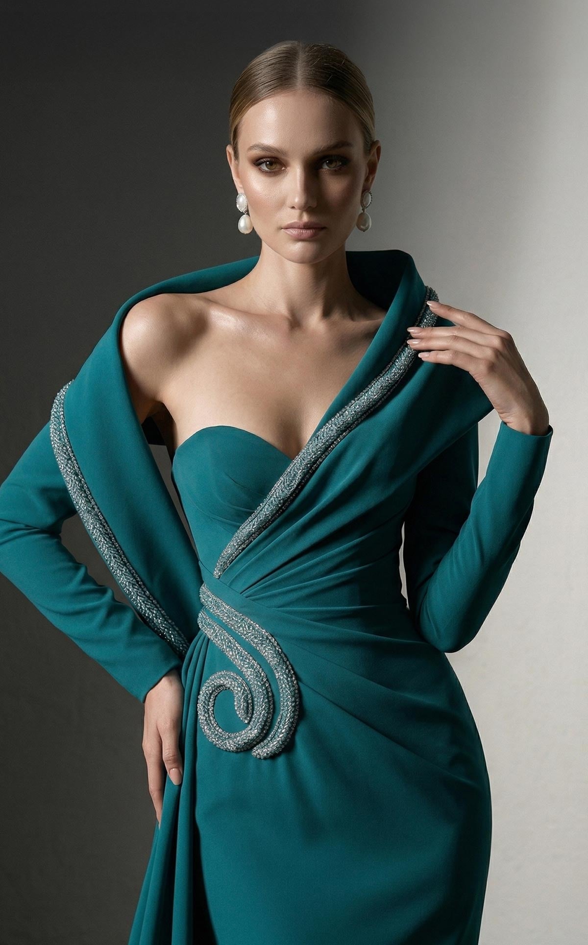 Fouad Sarkis F03038 Couture Evening Gown