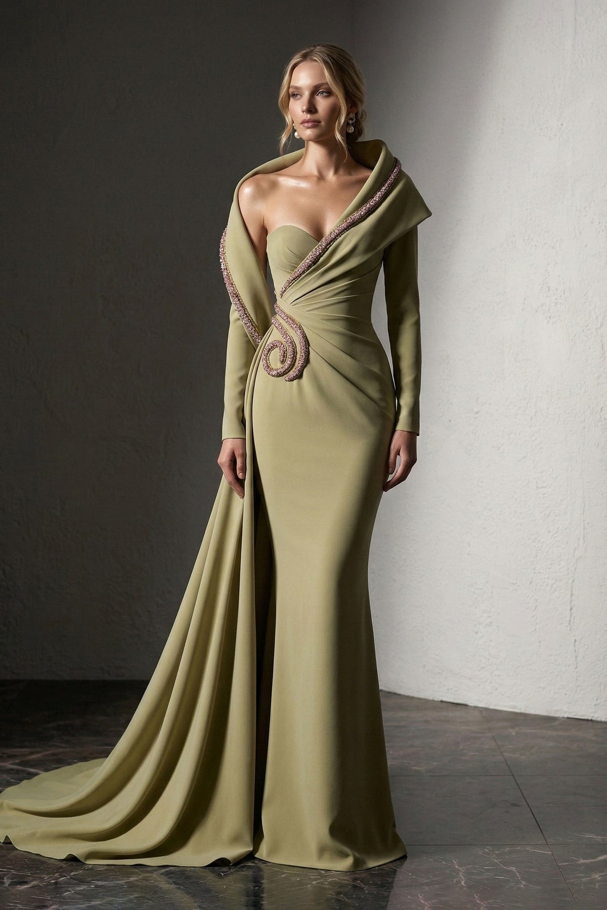 Fouad Sarkis F03038 Couture Evening Gown