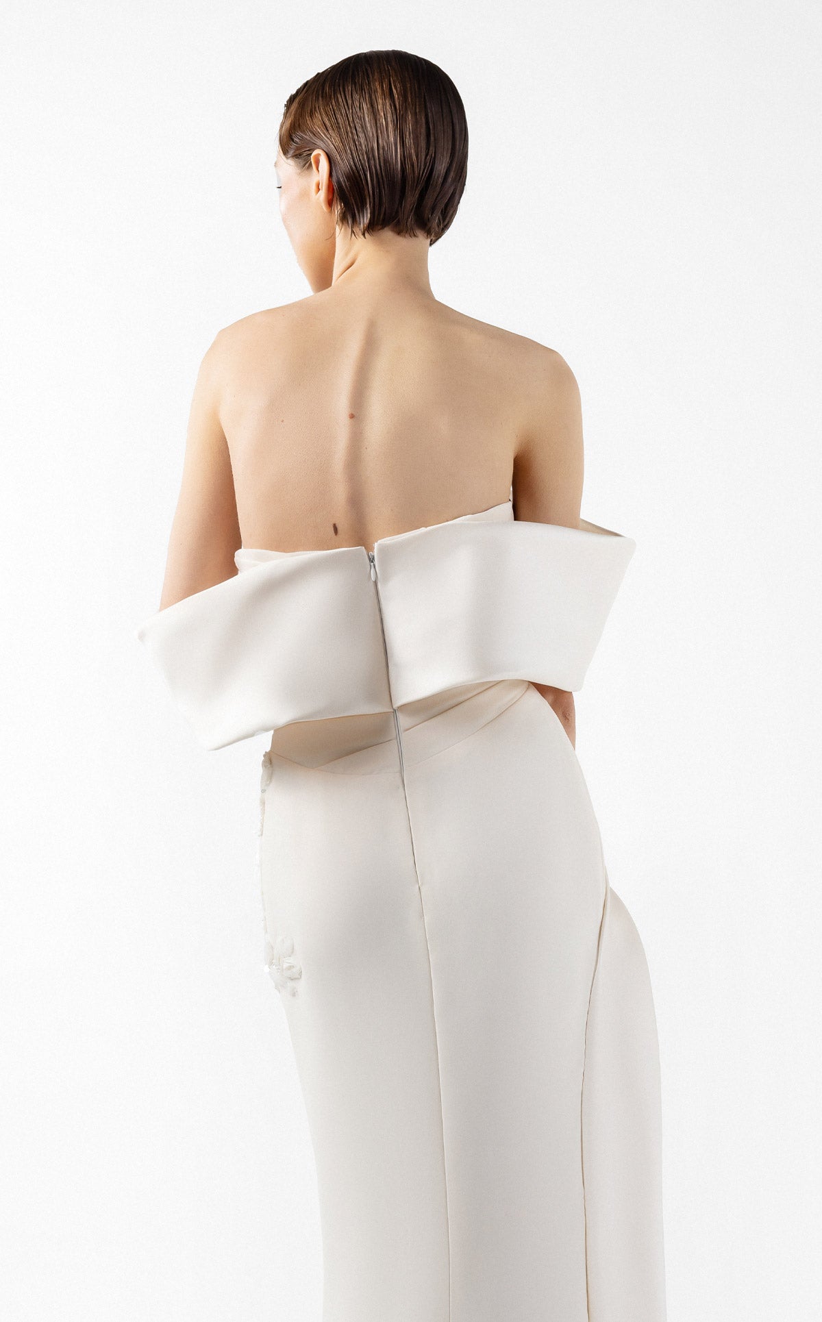 Temptation Cream Dress, with Hand Embroidery G2007