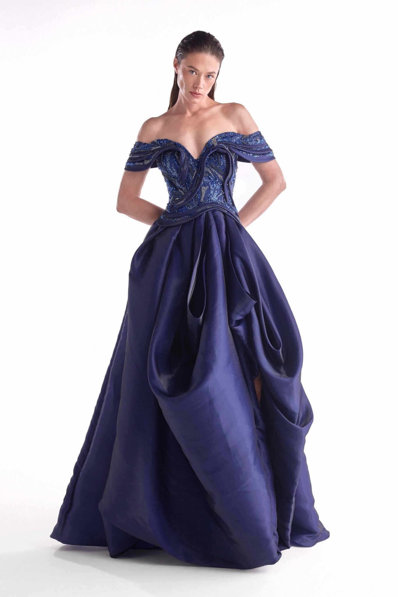 Midnight Nocturne Embellished Gown G2147